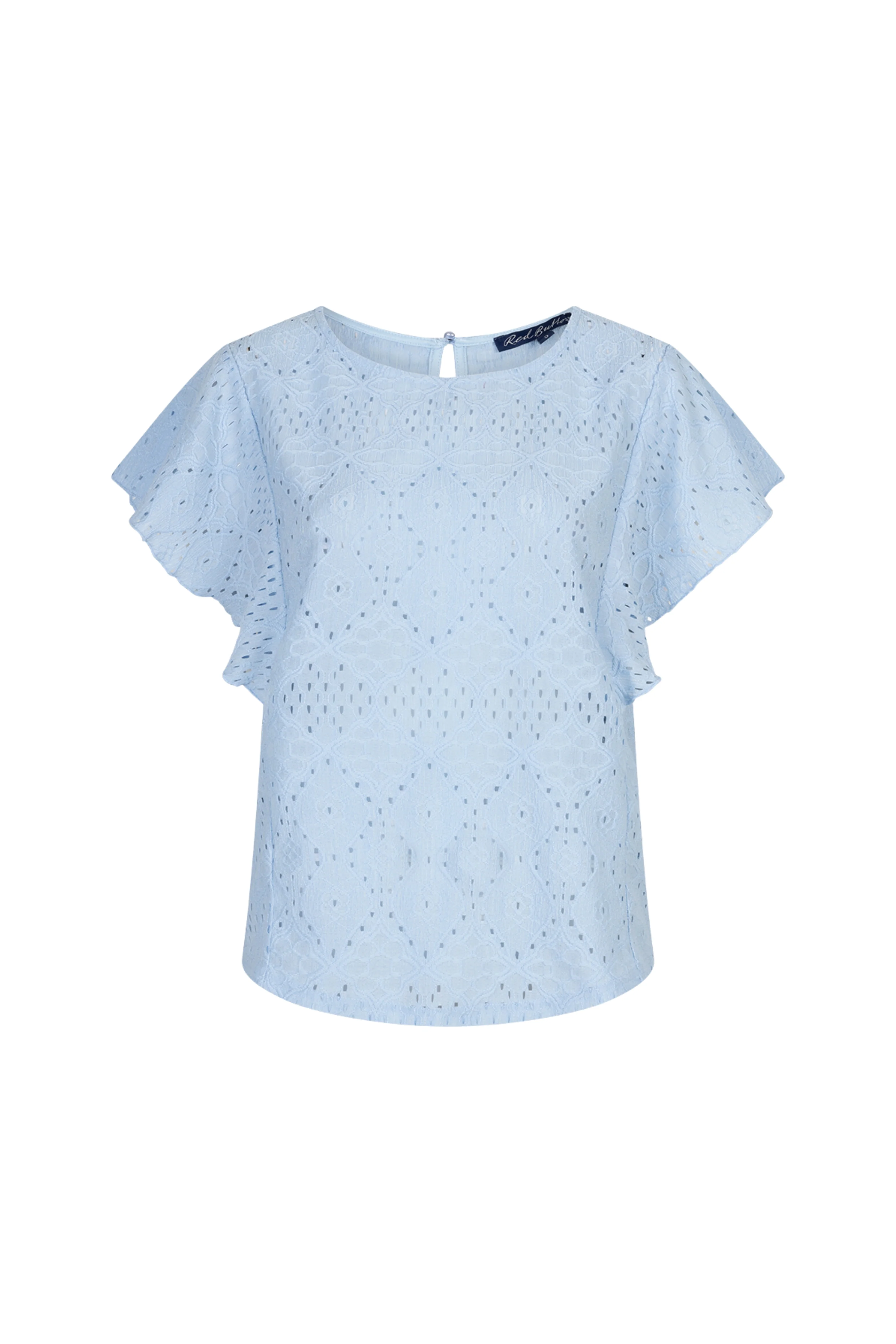 Top Ajour Ruffle Sleeve Light Blue SRB4778 - Image 3