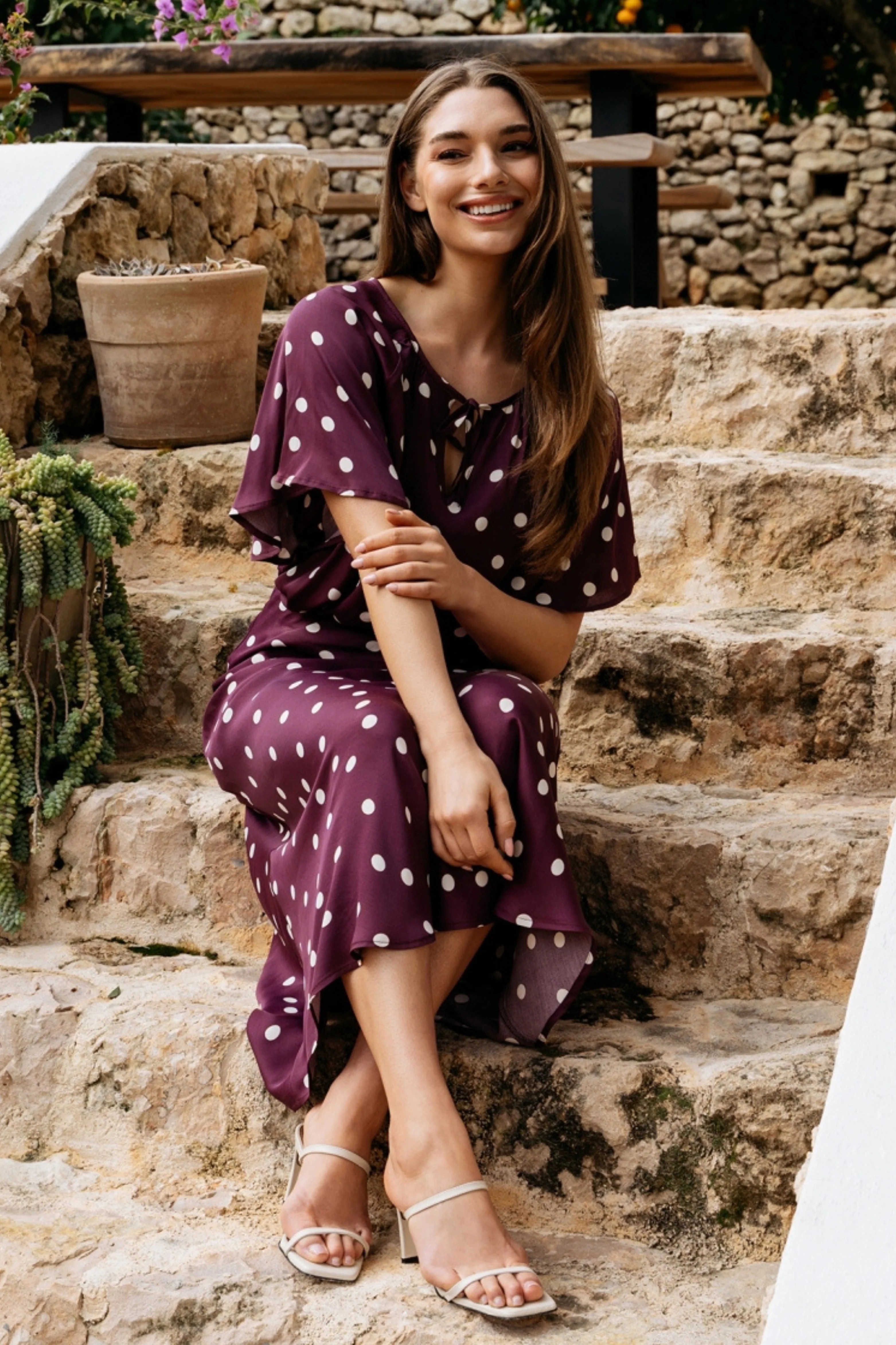 Top Axelle Dot Plum Multi TO369 - Image 4