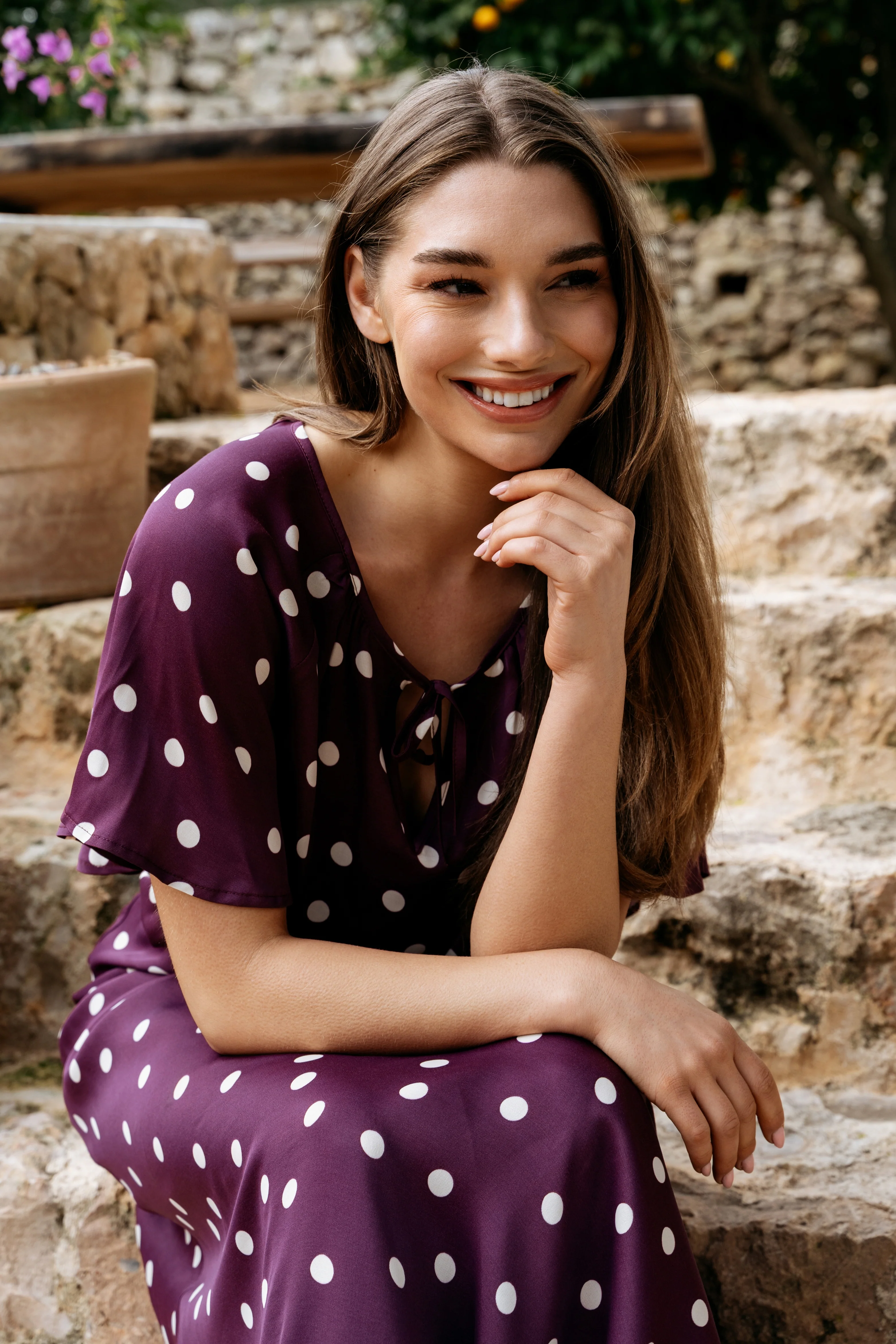Top Axelle Dot Plum Multi TO369 - Image 6