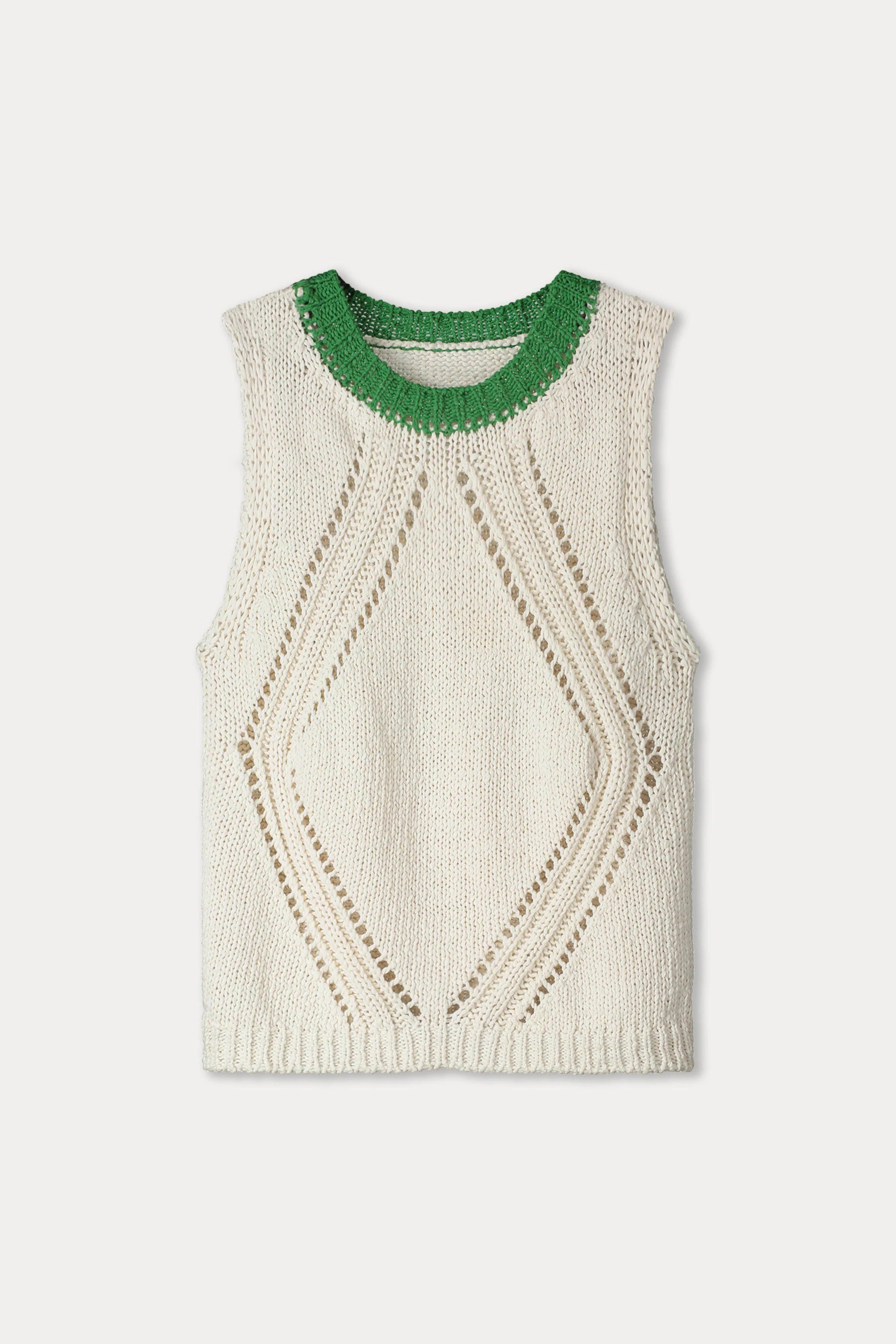 Top Colourblock White Beige SP9570 - Image 4