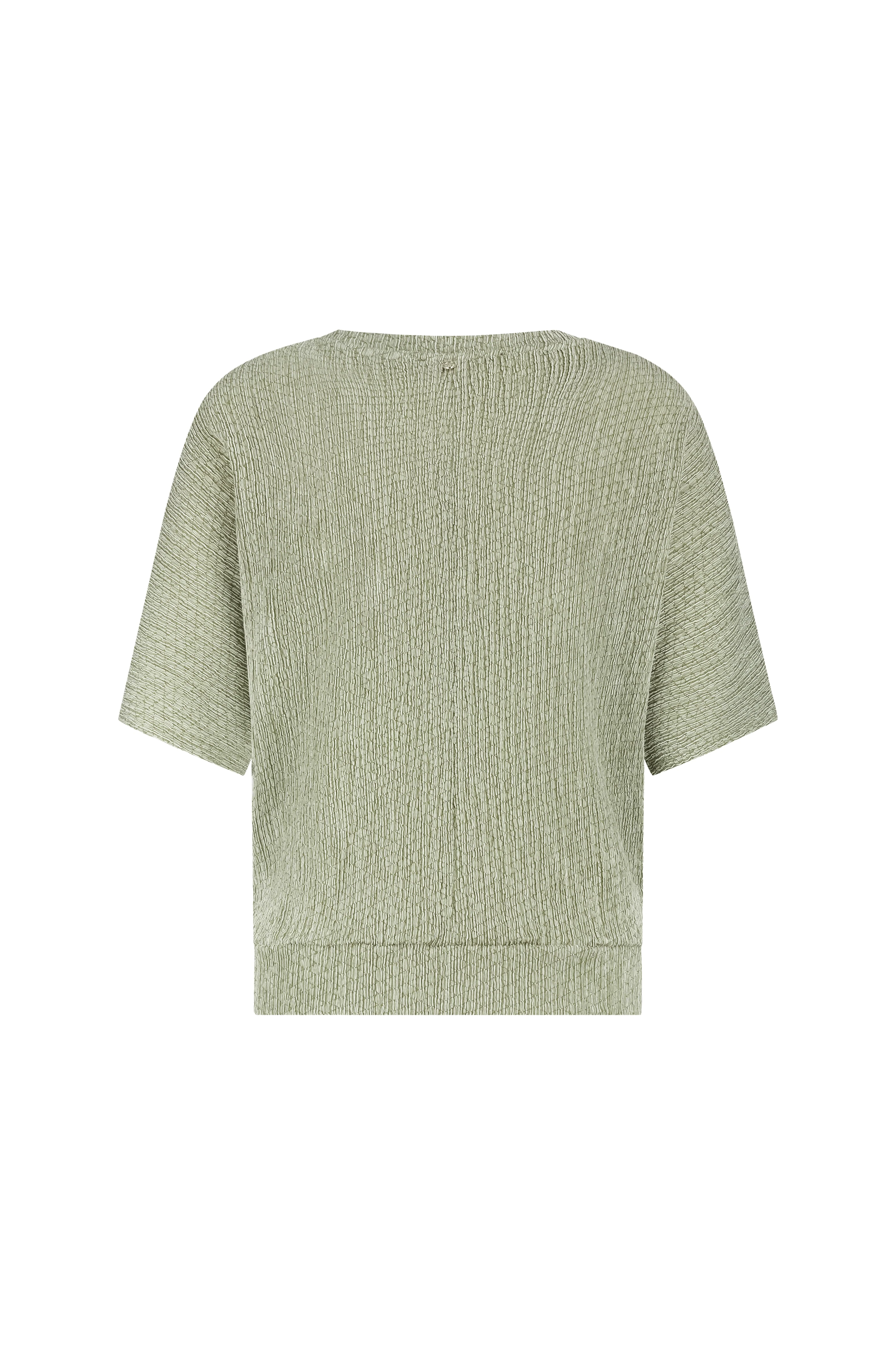 Top Crinkled Button Detail Aloe Melange E02-19-401 2 - Image 4