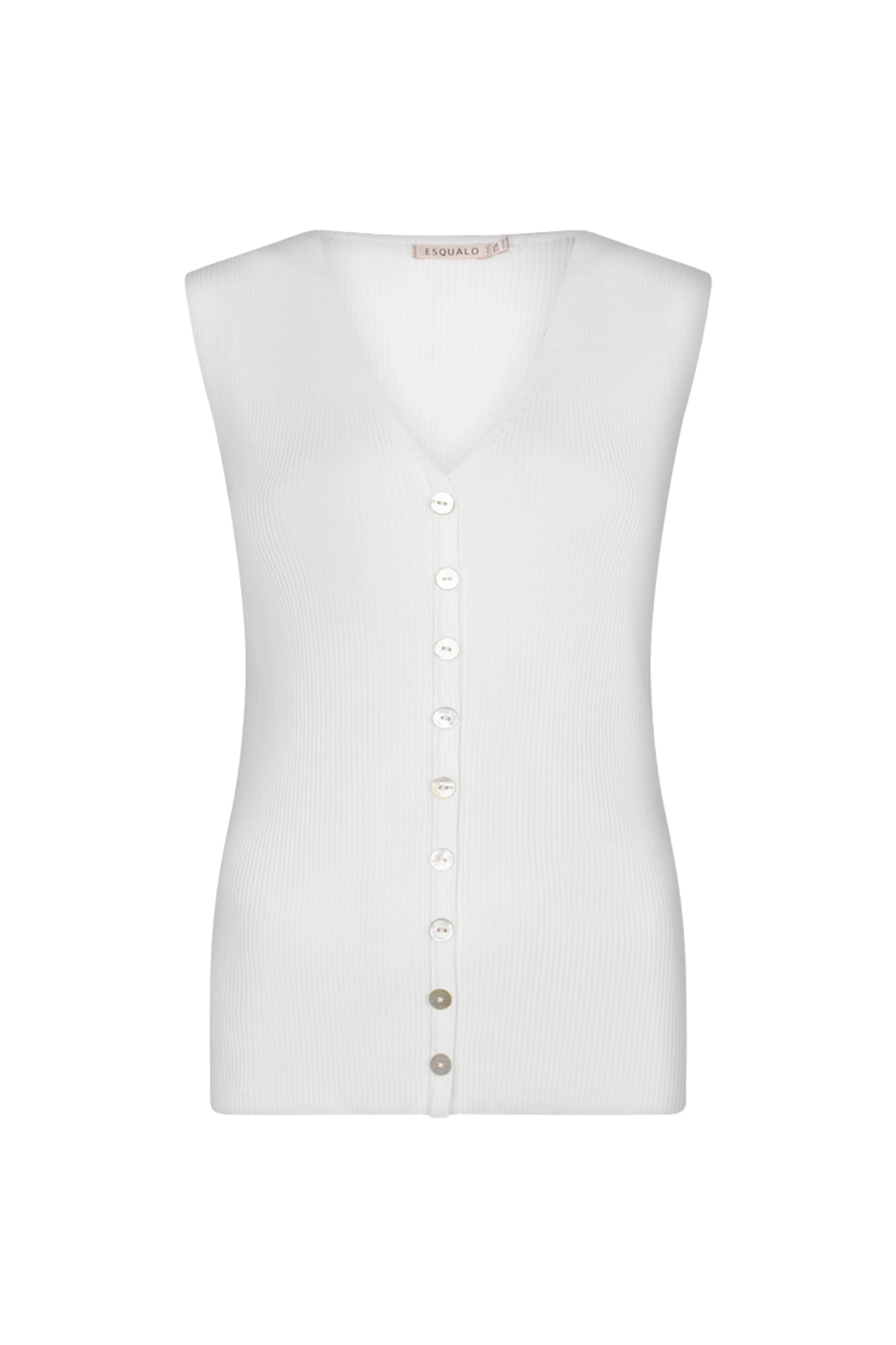 Top Fake Placket Knit Offwhite HS26.07208 - Image 2
