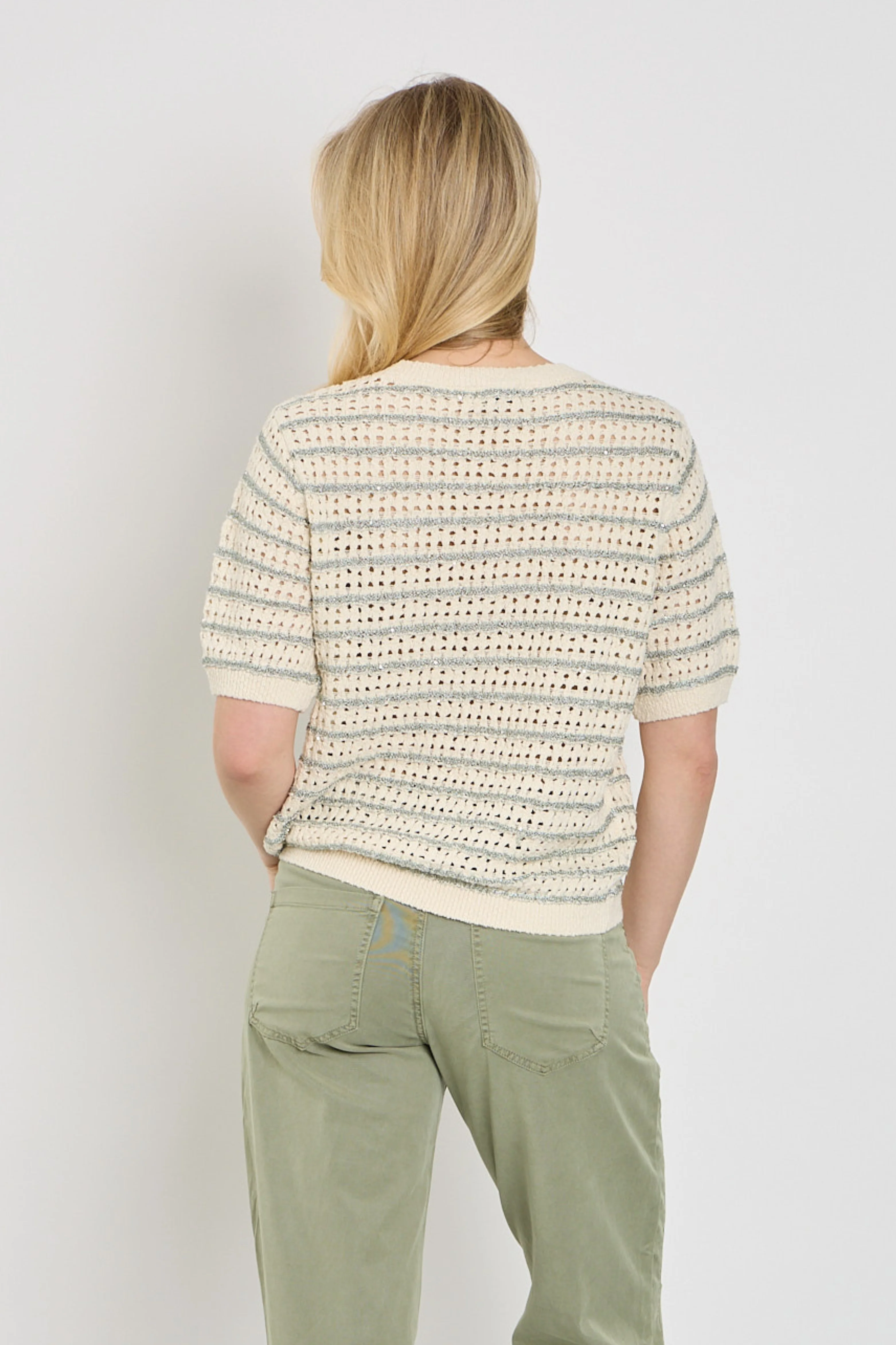 Top Jolene Stripe Light Khaki SRB4950 - Image 3