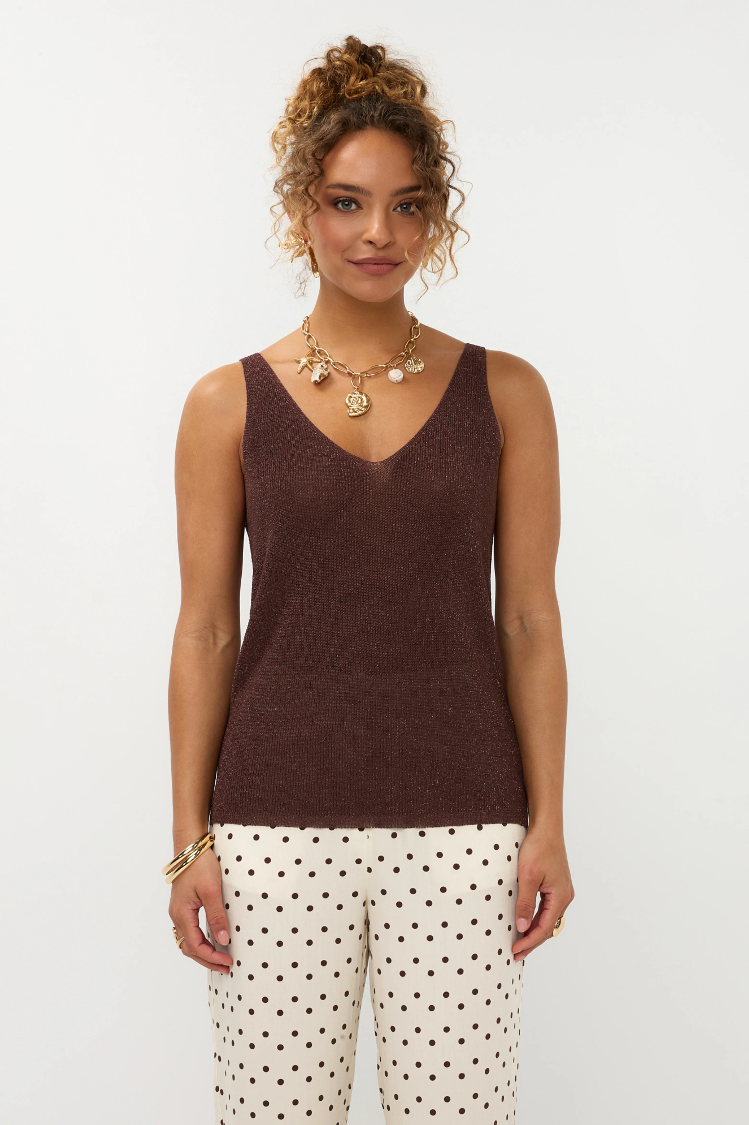 Top Knitted Lux Brown
