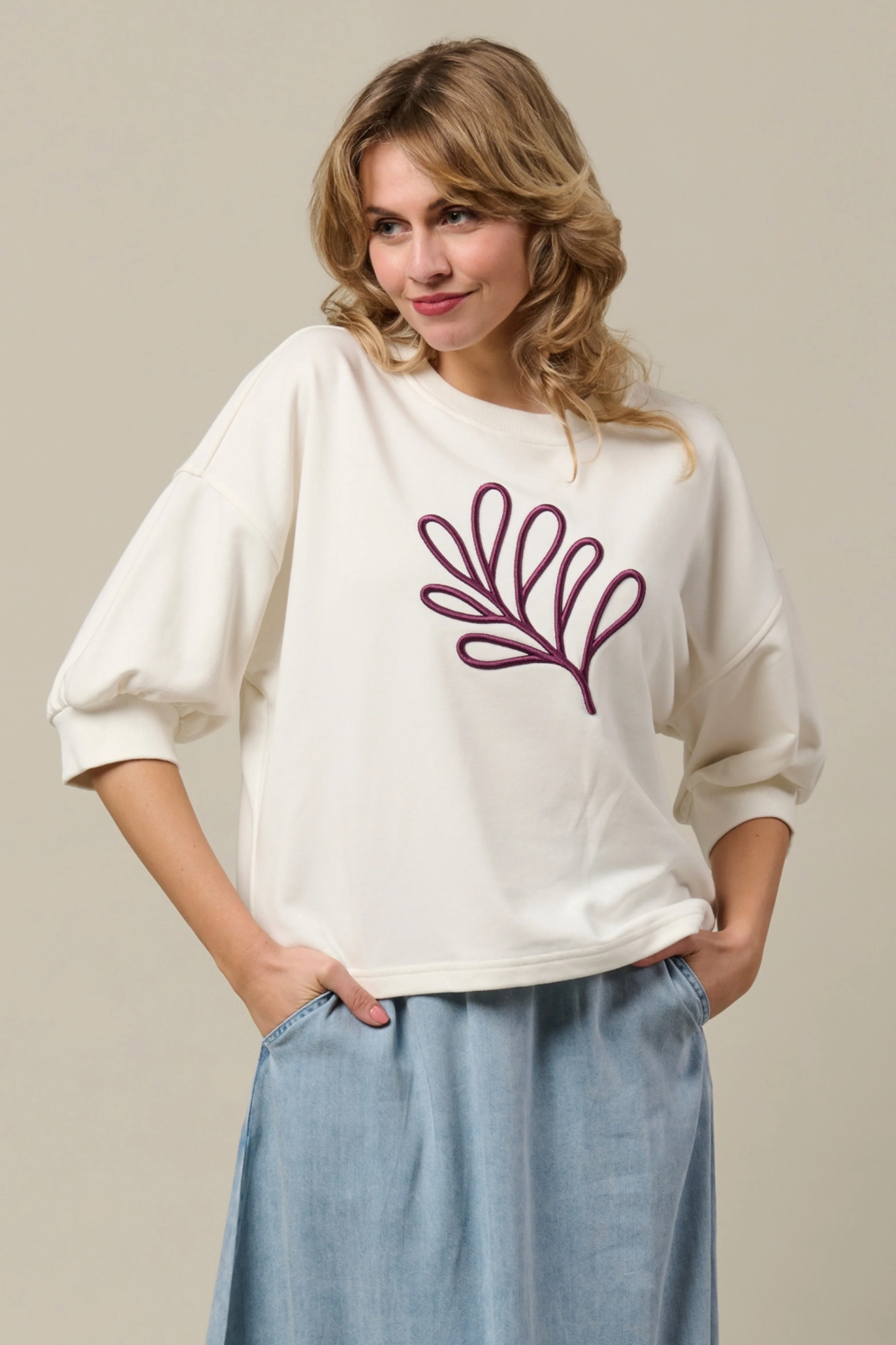 Top Leaf Offwhite SW136 - Image 3