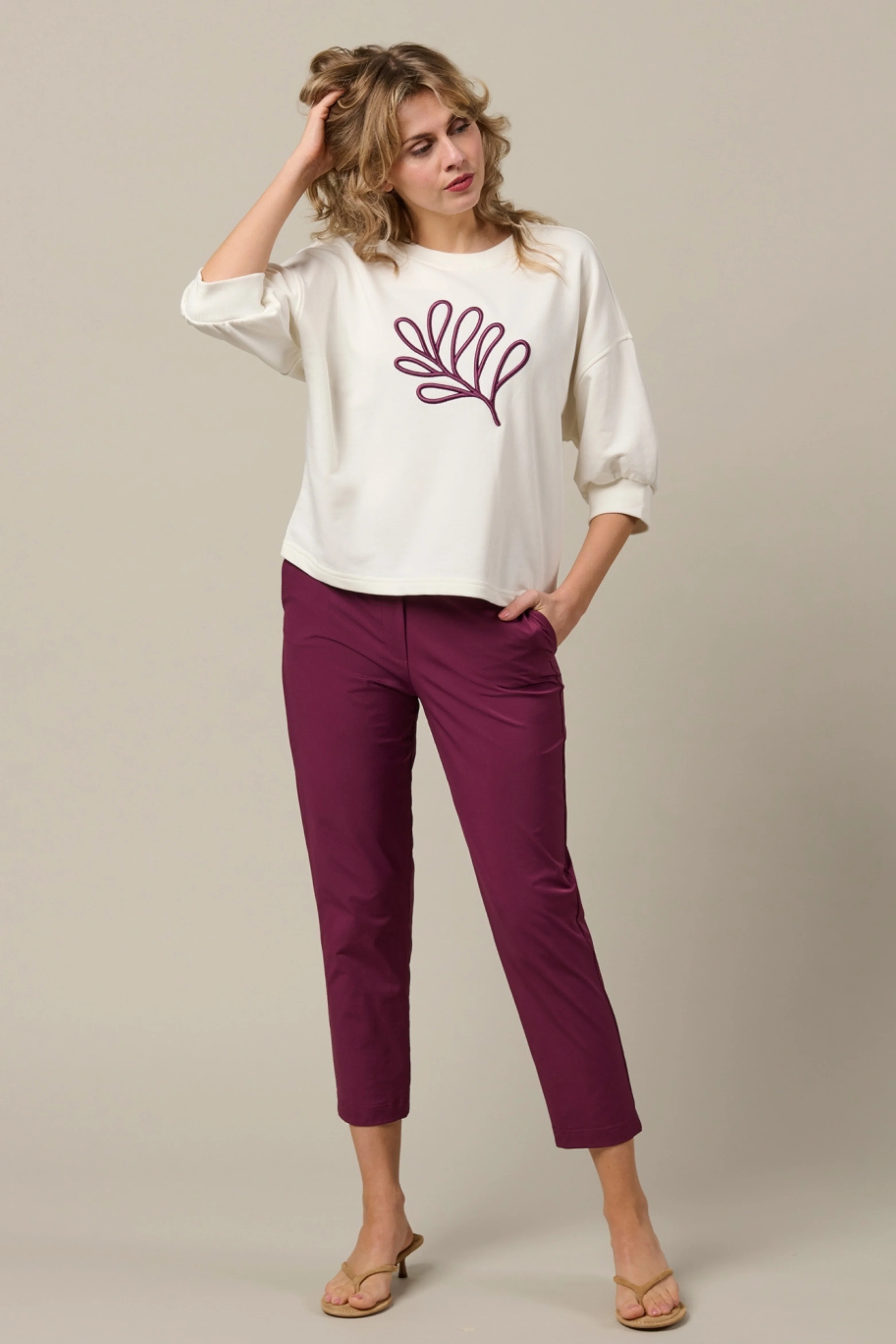 Top Leaf Offwhite SW136 - Image 5