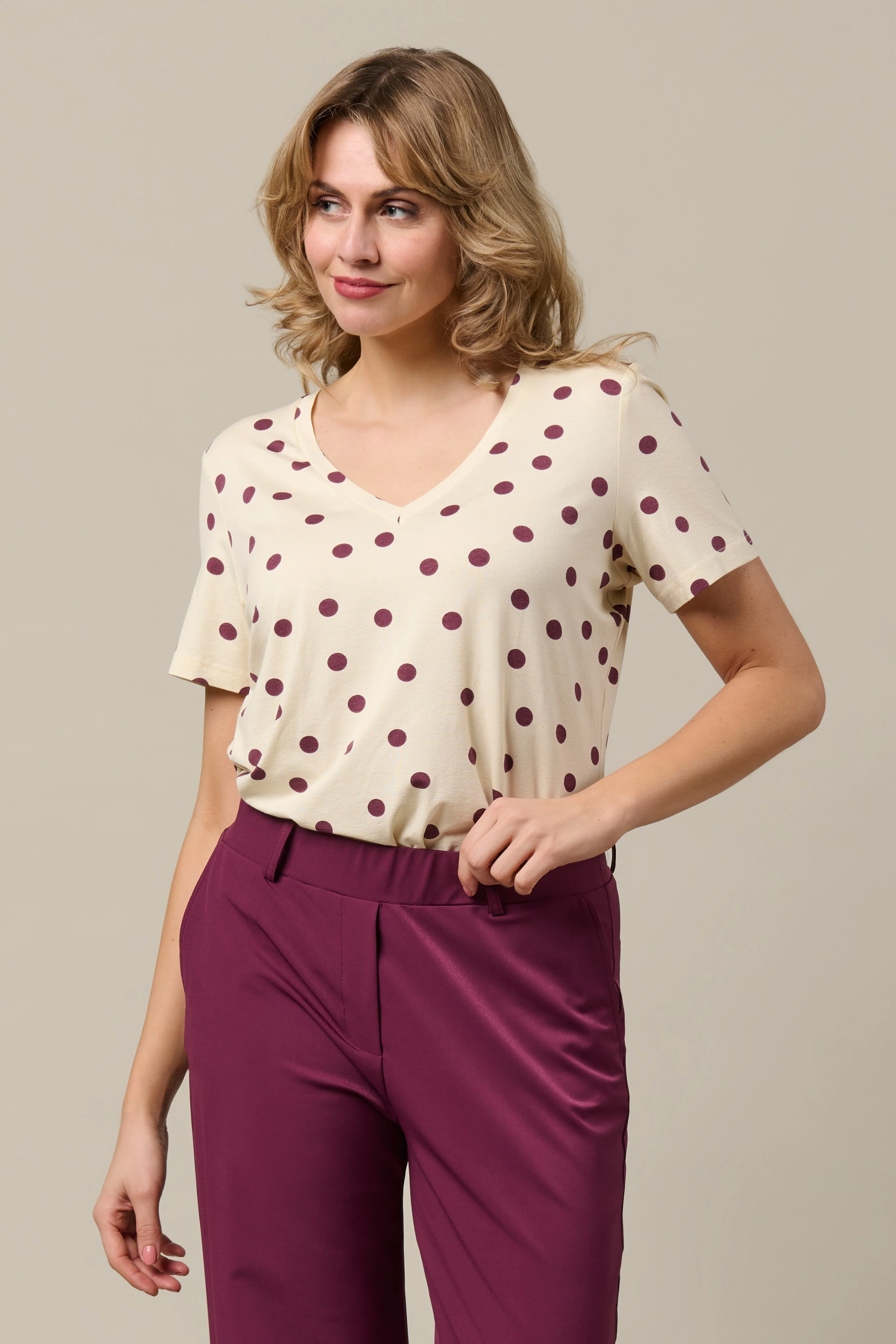 Top Marley Dot Vanilla Plum TO373