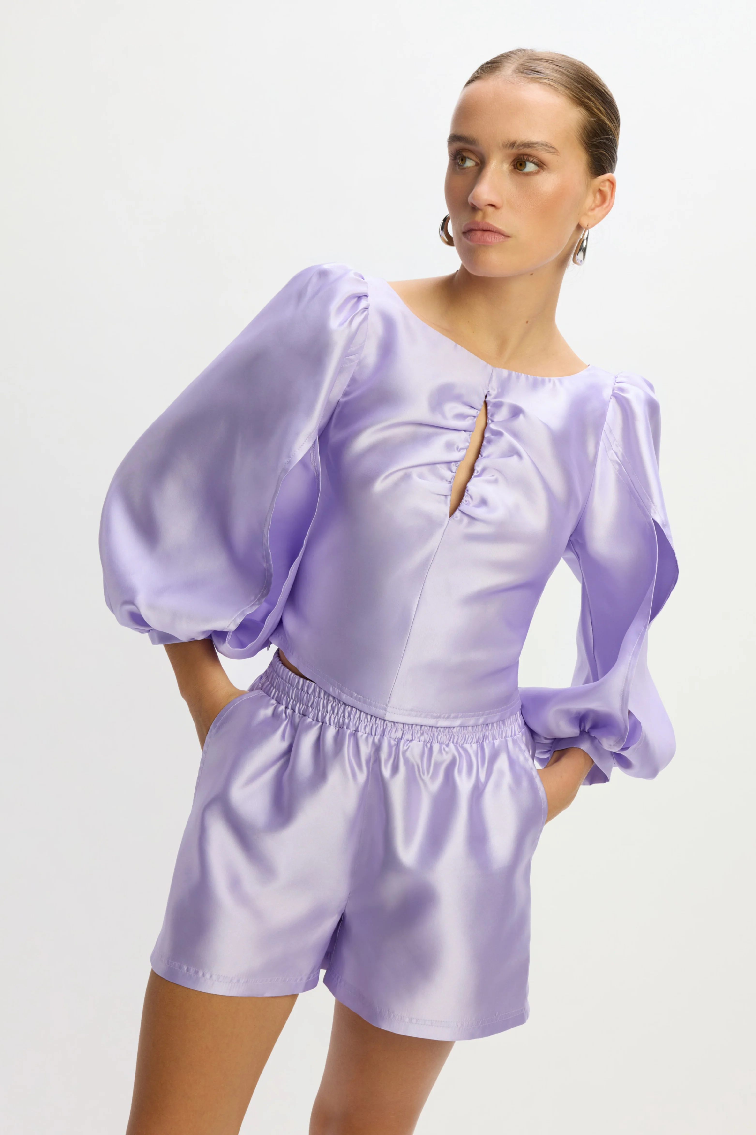 Top Nala Satin Lilac R2506855800 - Image 5