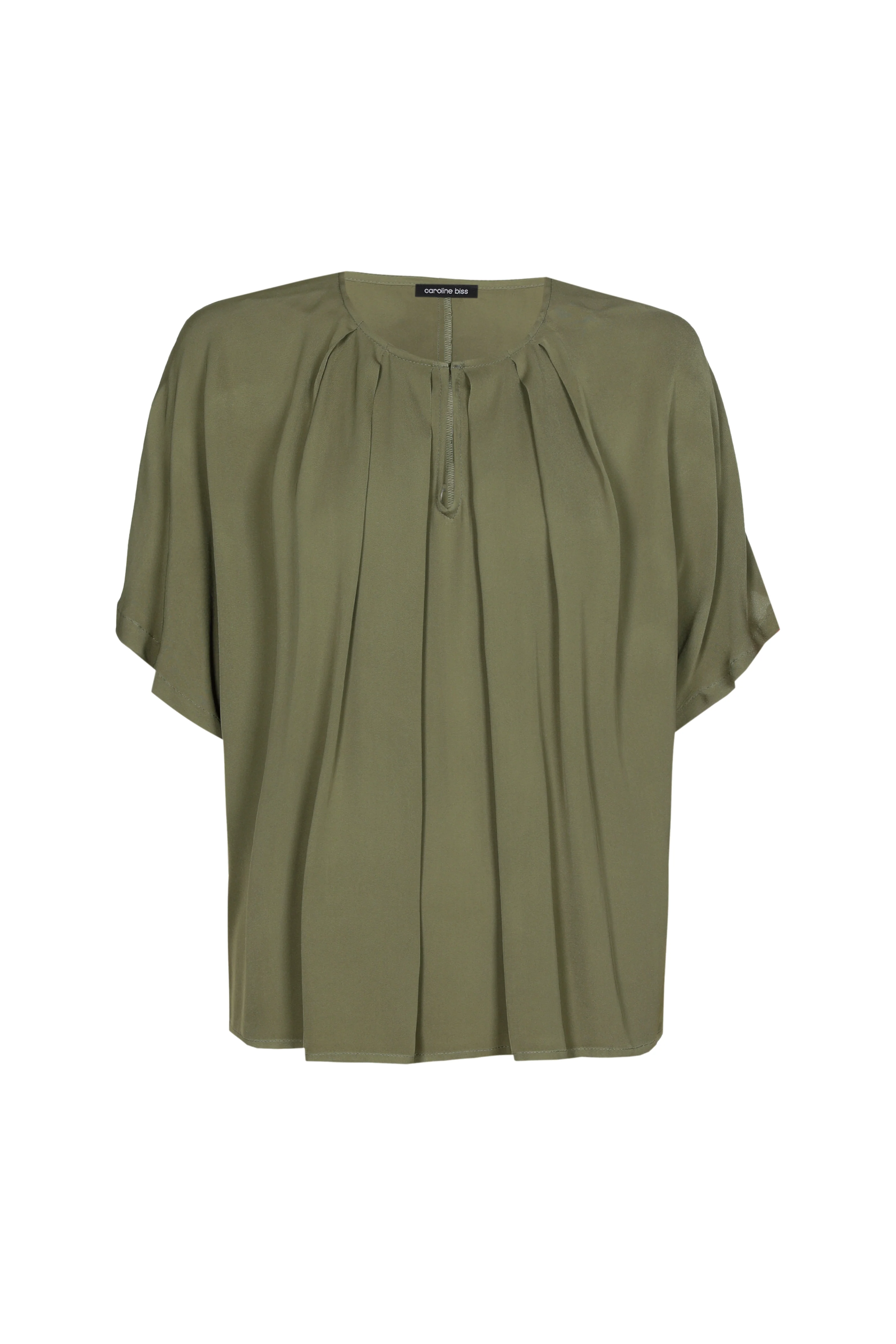 Top Plooidetail Khaki 1628-62 - Image 2