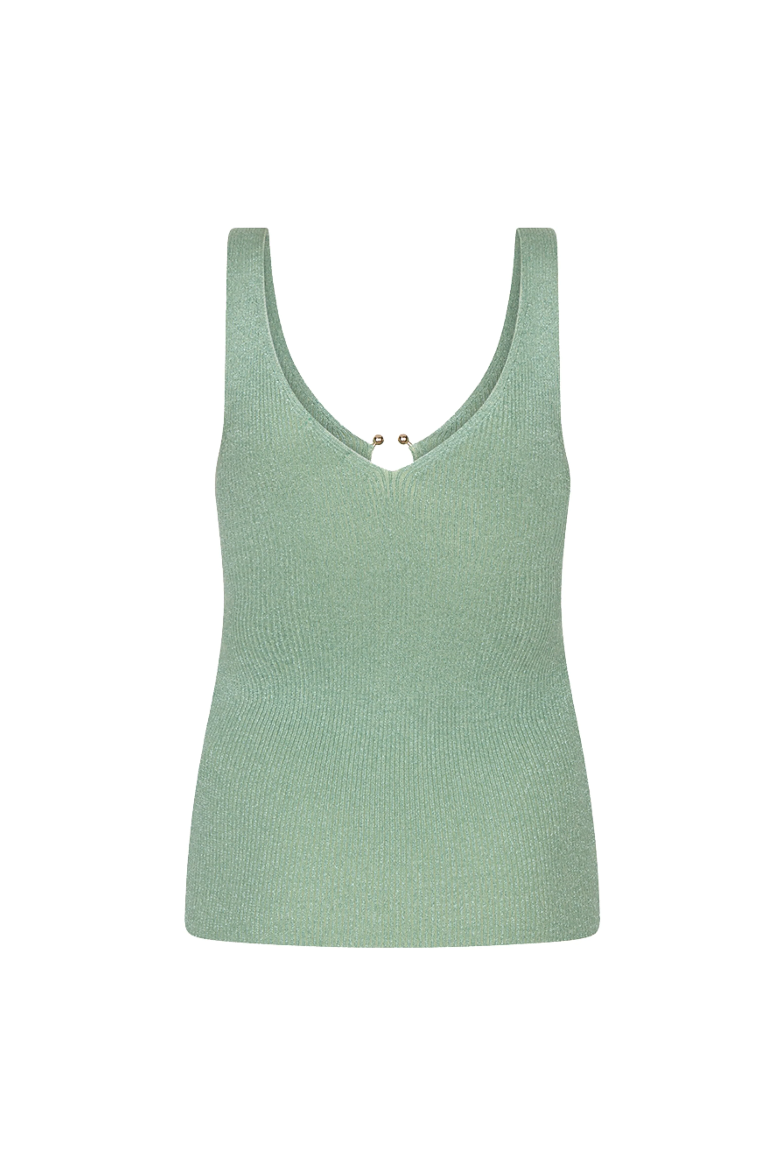 Top Ribbed Hook Lurex Soft Green HS26.27206 - Image 4