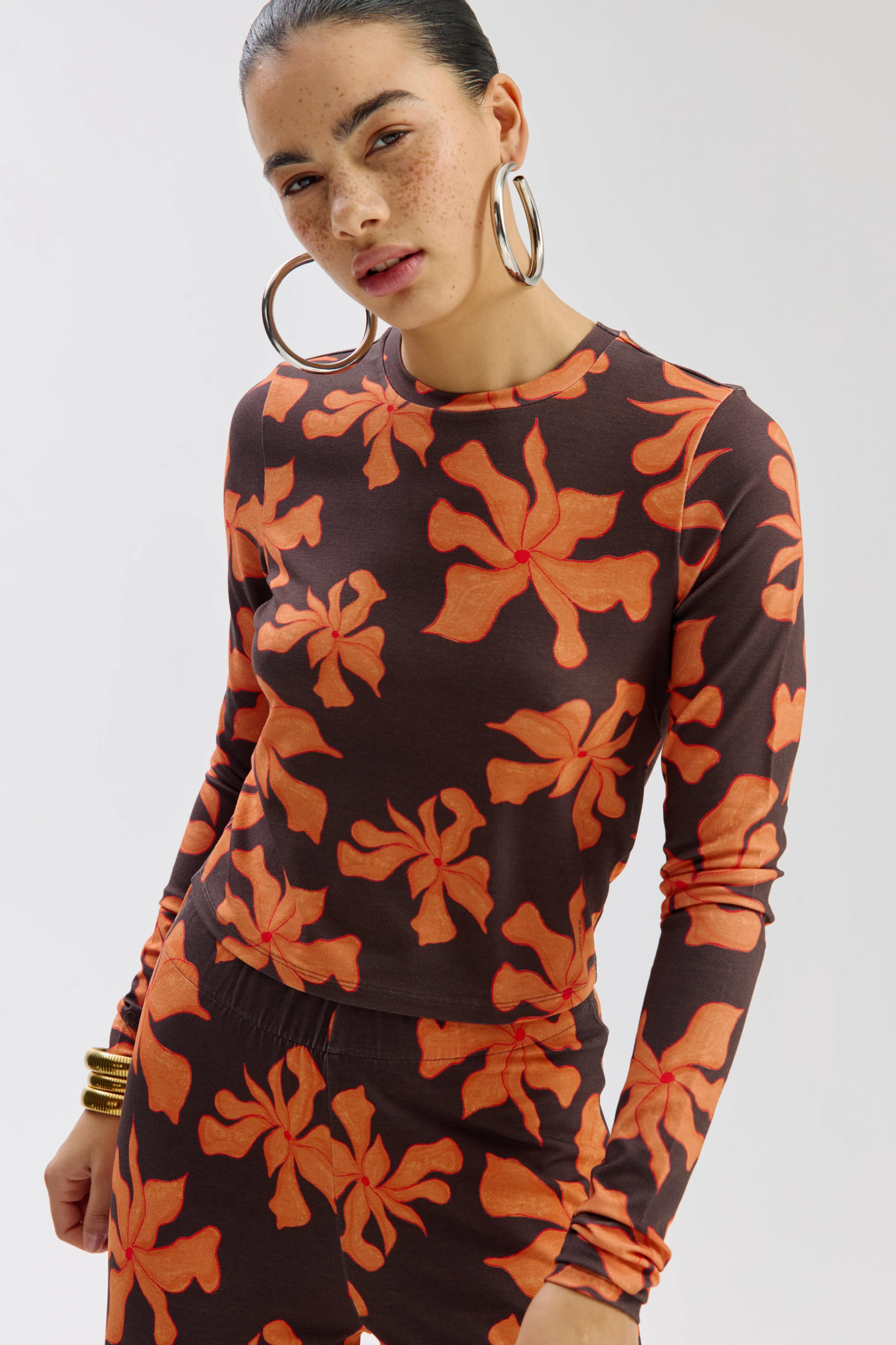 Top Steff Wild Flower Orange SS6T504