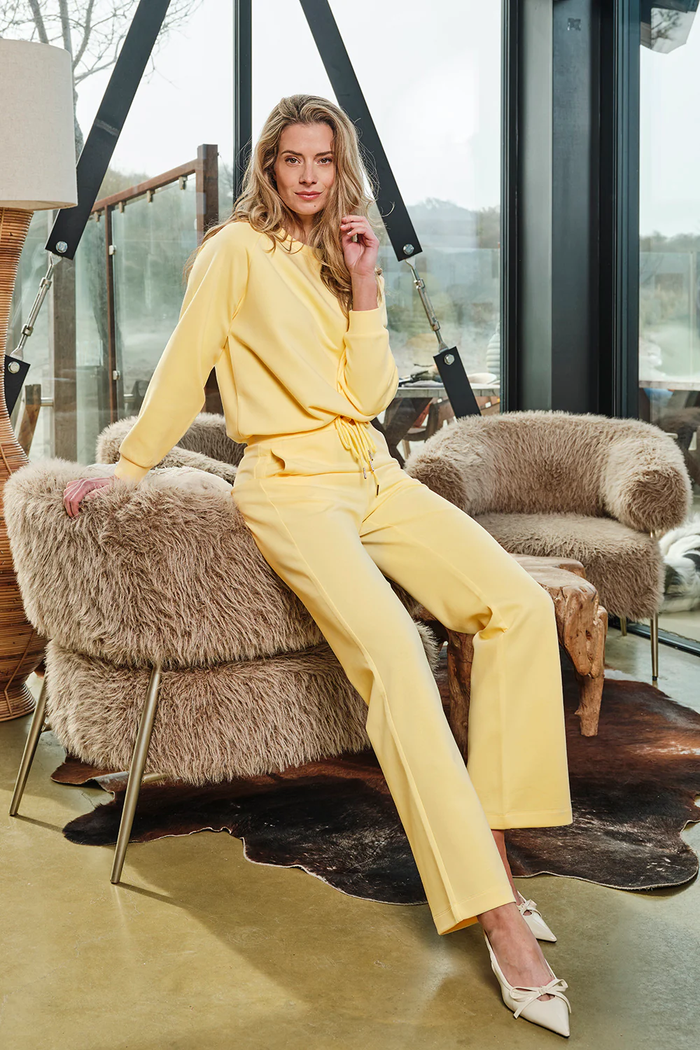 Broek Sweat Lemon Yellow 251037 - Image 2