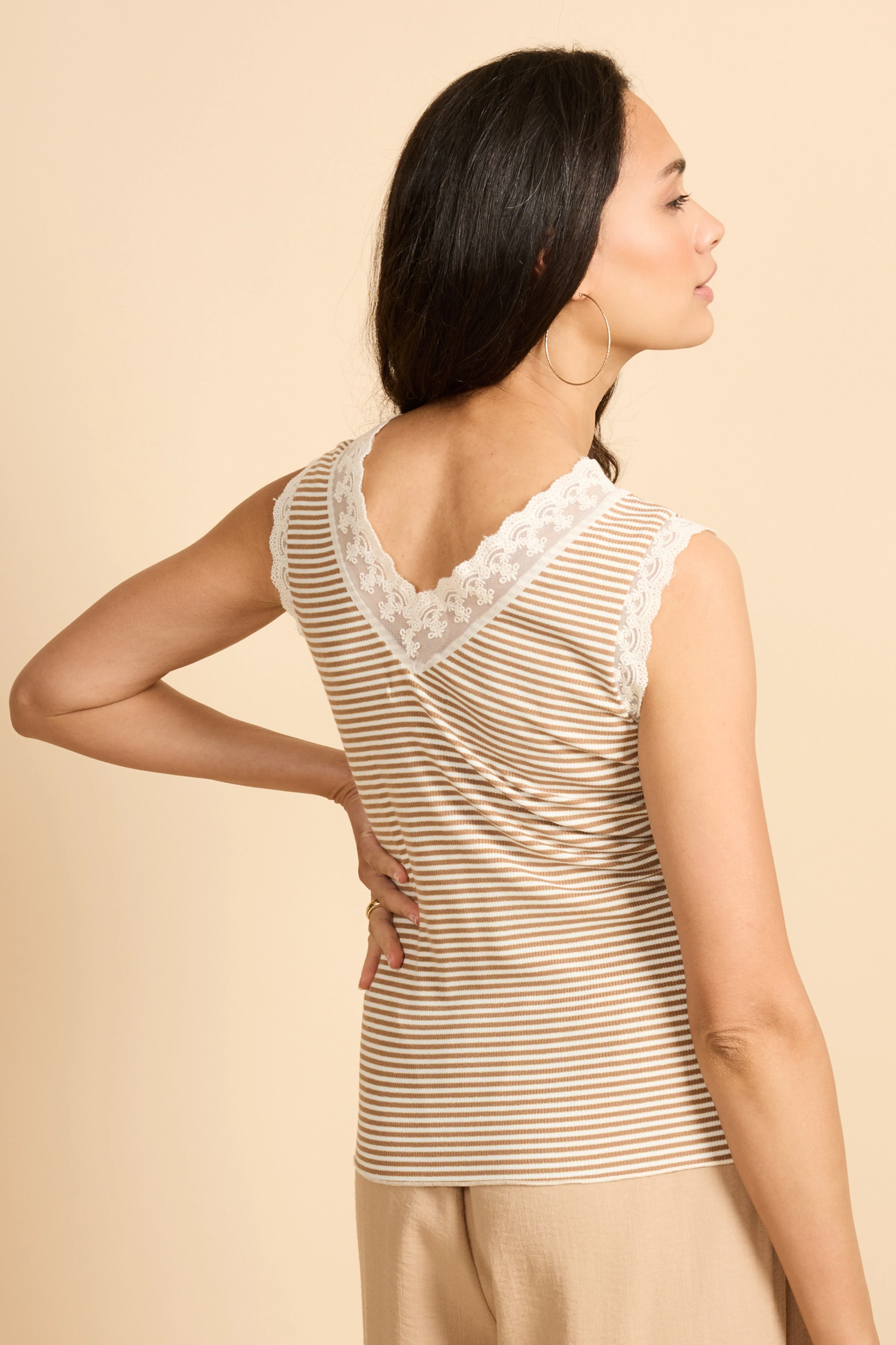 Top Talitha Kint Camel Offwhite - Image 4