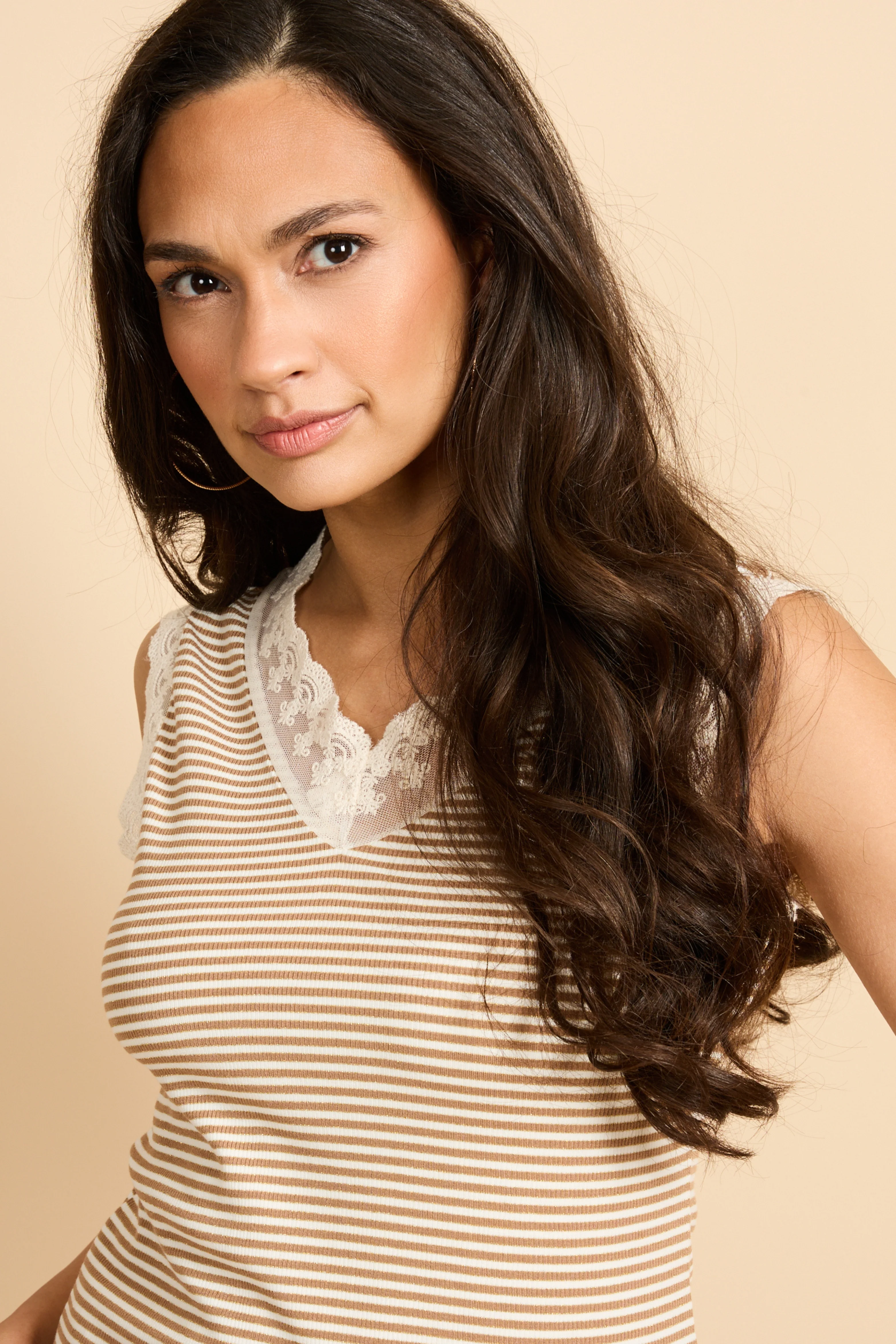 Top Talitha Kint Camel Offwhite - Image 5