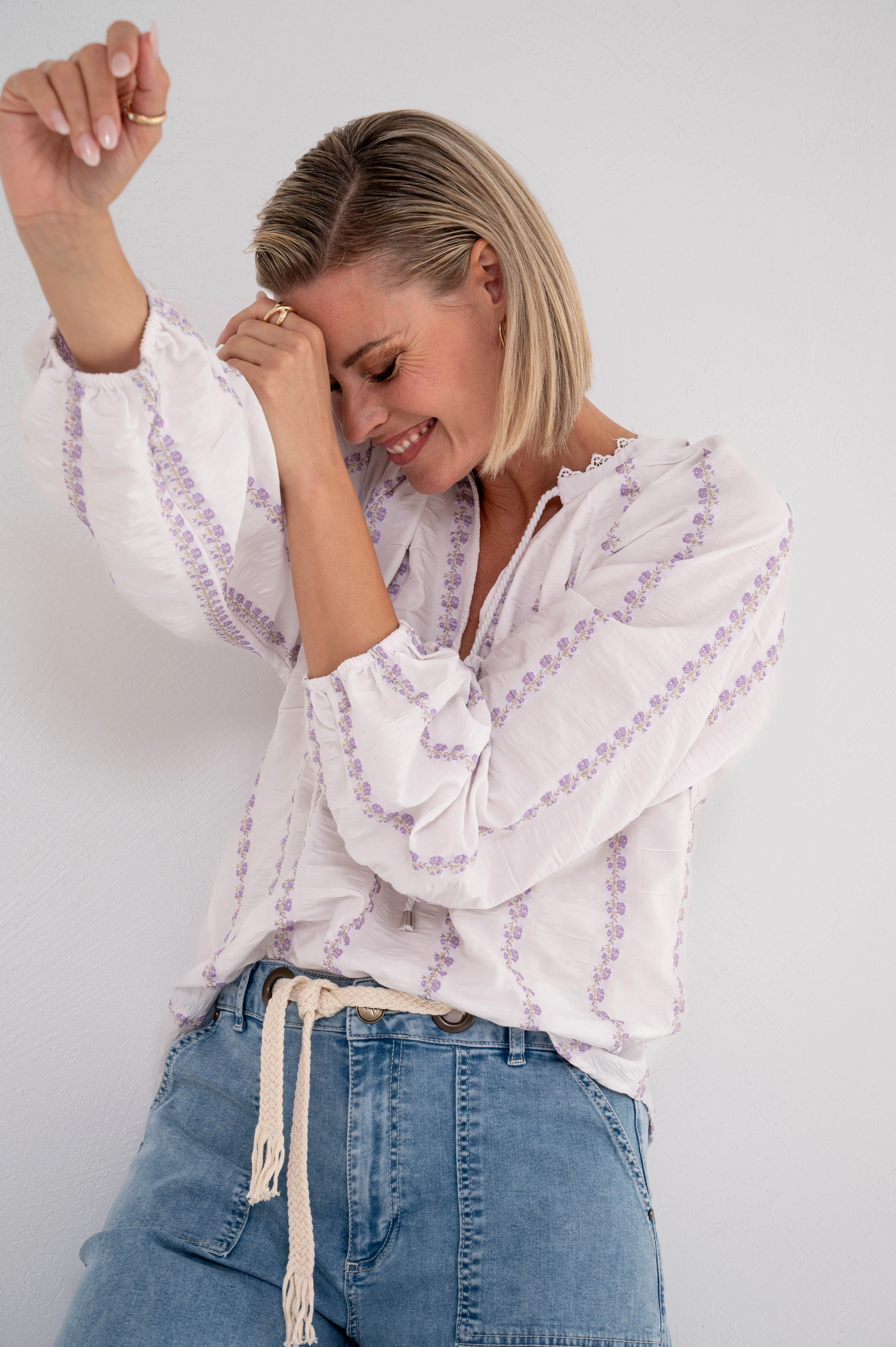 Top Totton Lilac Stripe - Image 3