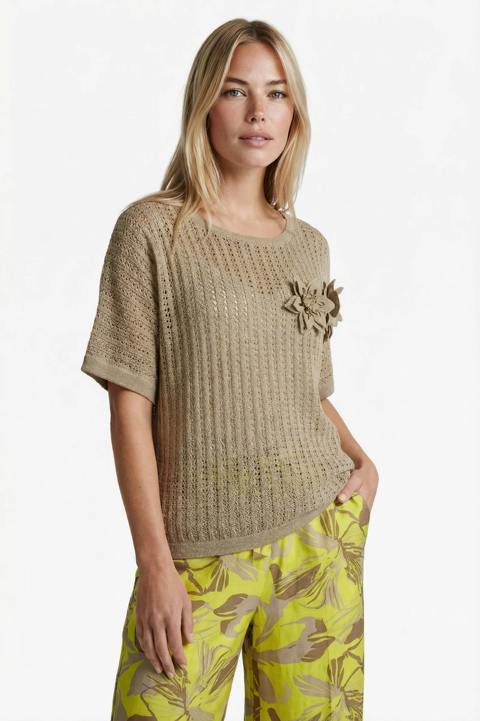 Top Vanja Knitting Nude Oat - Image 3