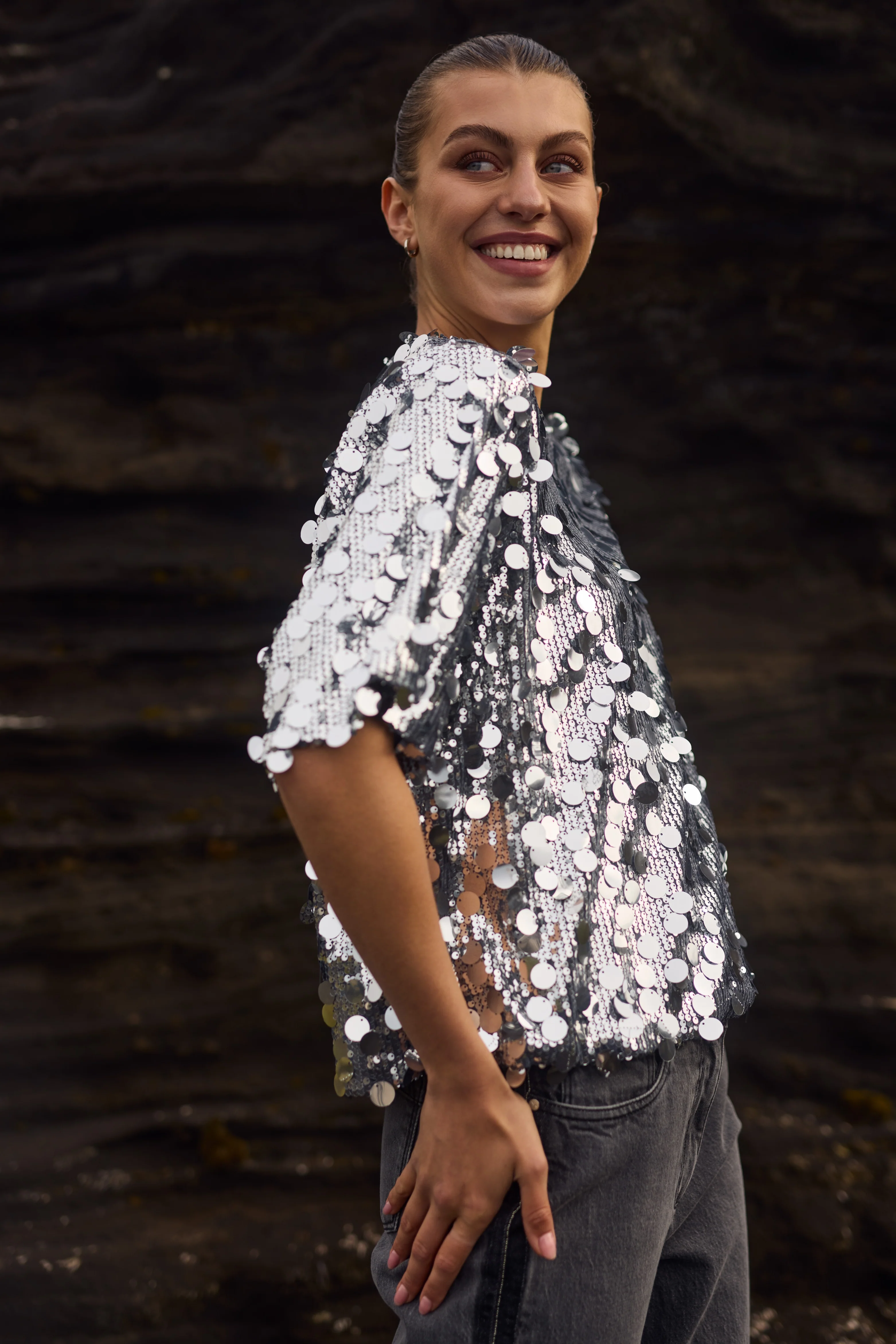 Top Yara Paillet Silver NKF01048 - Image 3