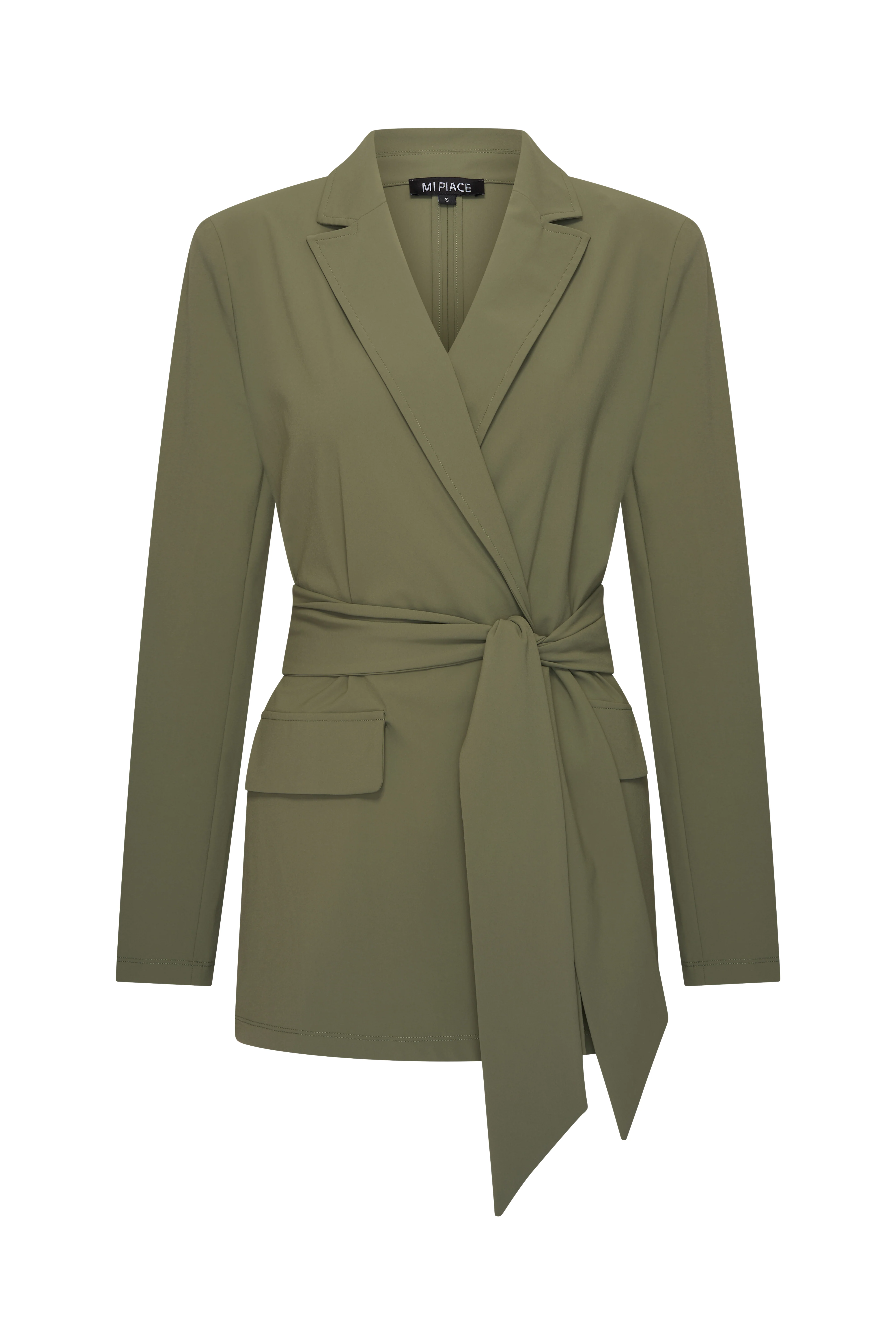 Travel Blazer Belted Olive 202823 - Image 2