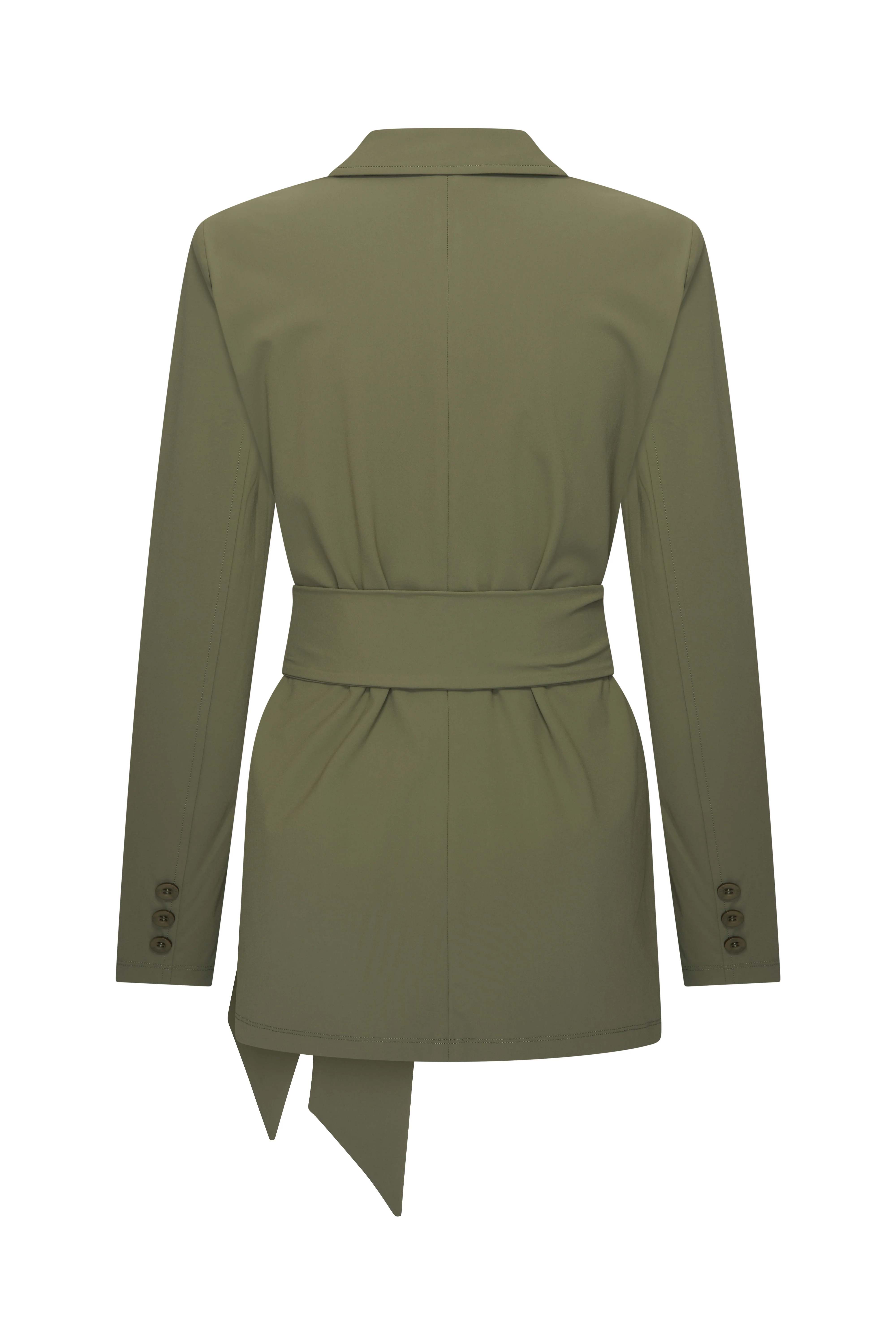Travel Blazer Belted Olive 202823 - Image 3