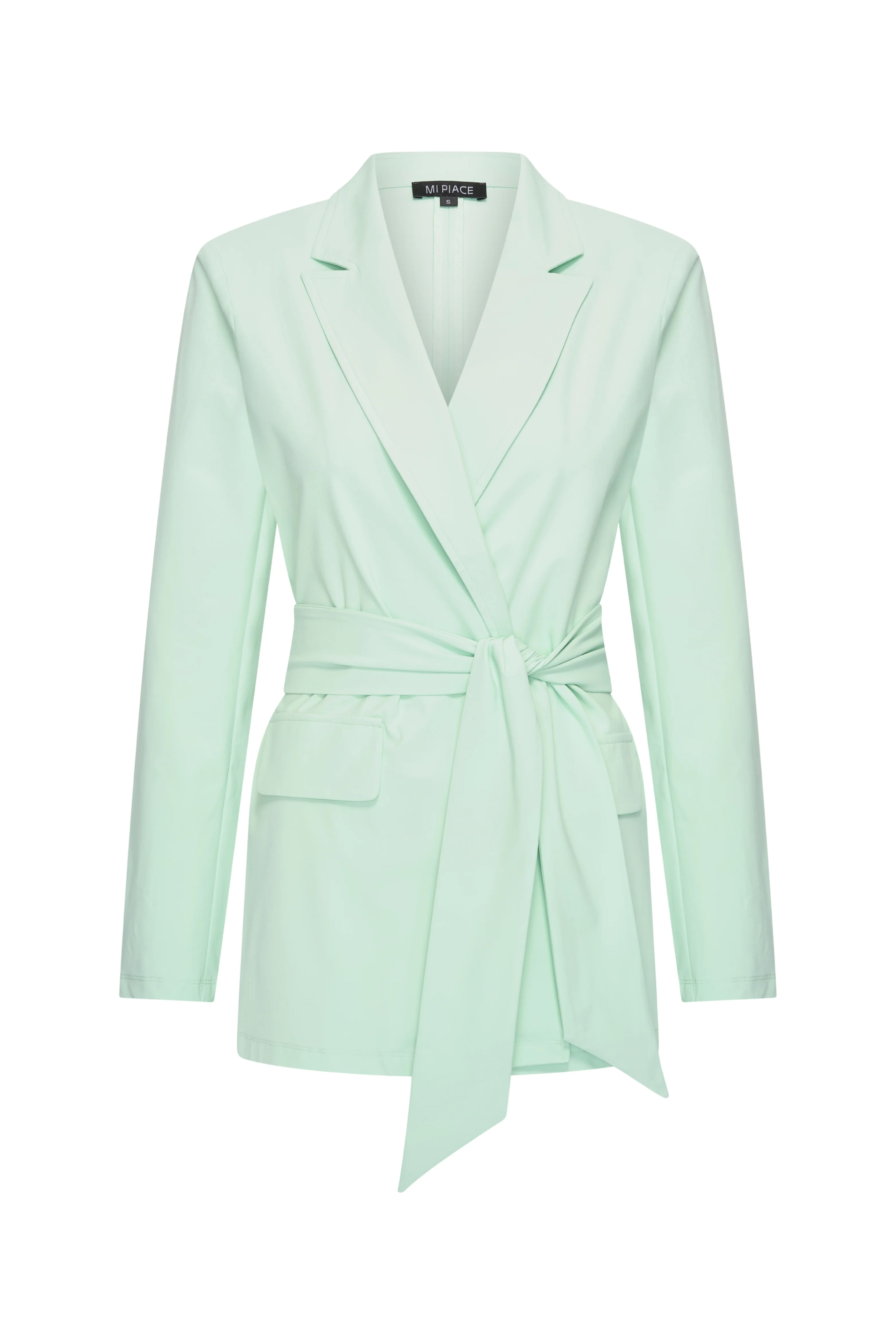 Travel Blazer Belted Pistachio 202823