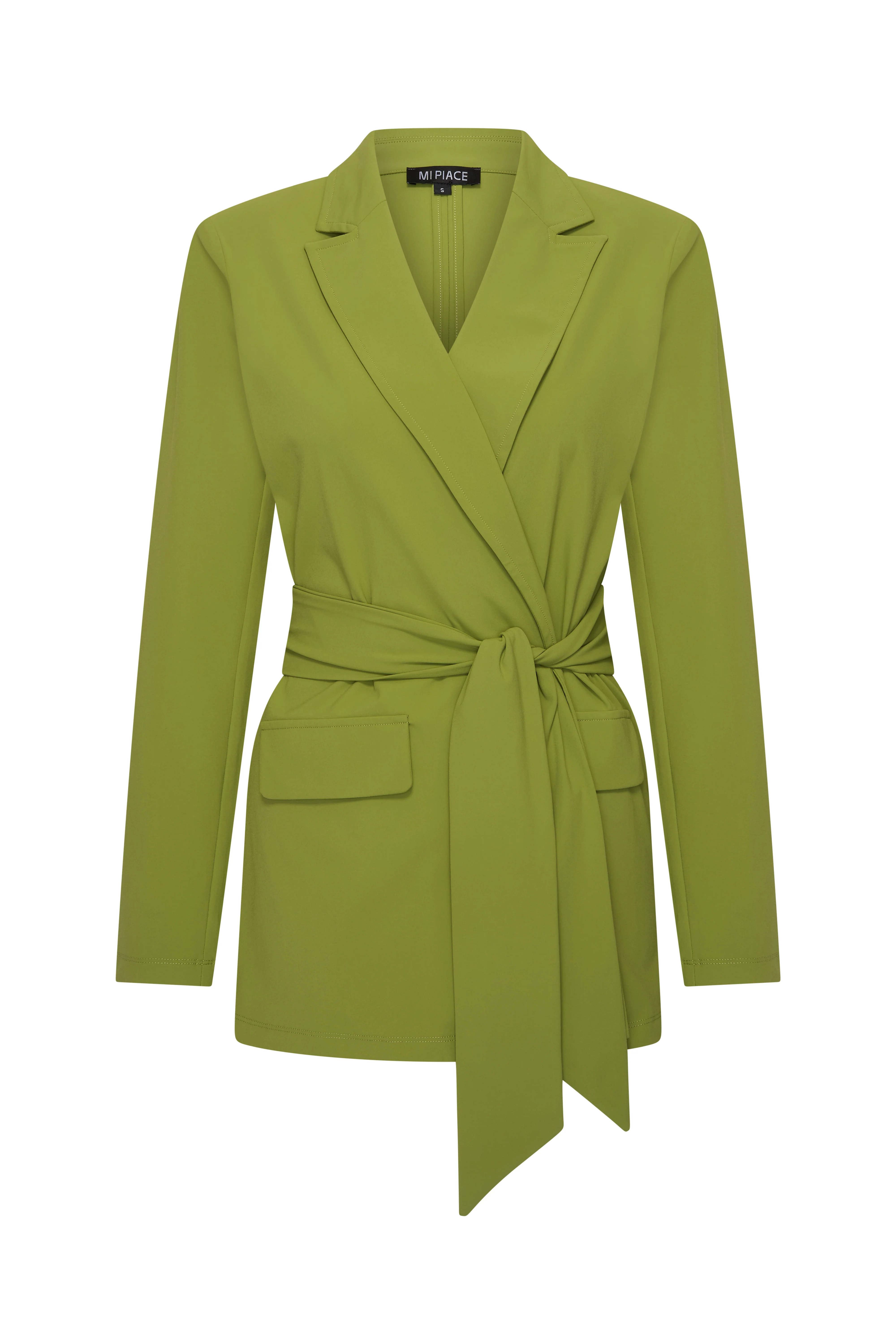 Travel Blazer Belted Turtle Green 202823