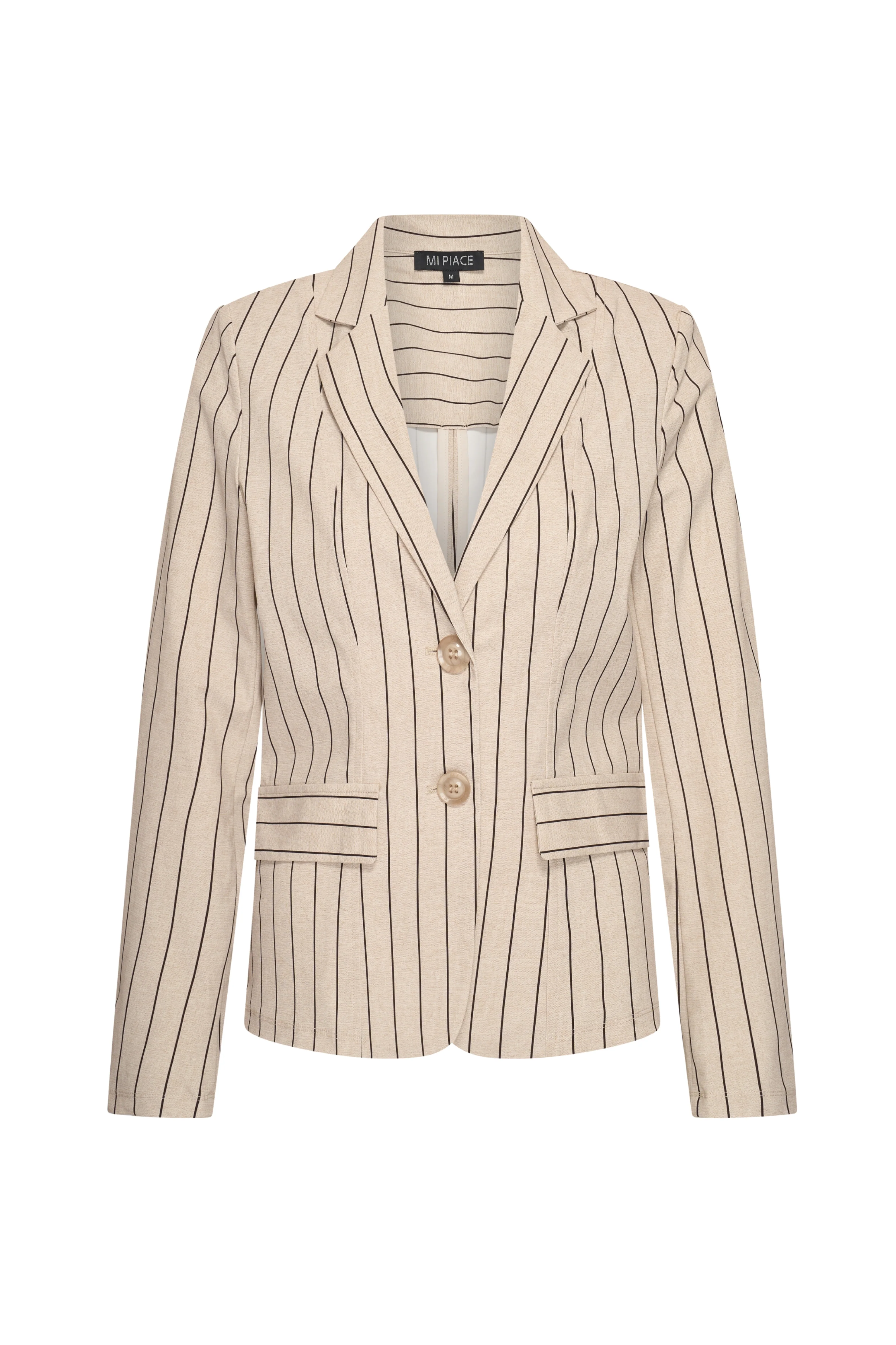 Travel Blazer Classic Stripe Print Latte 202015 - Image 2