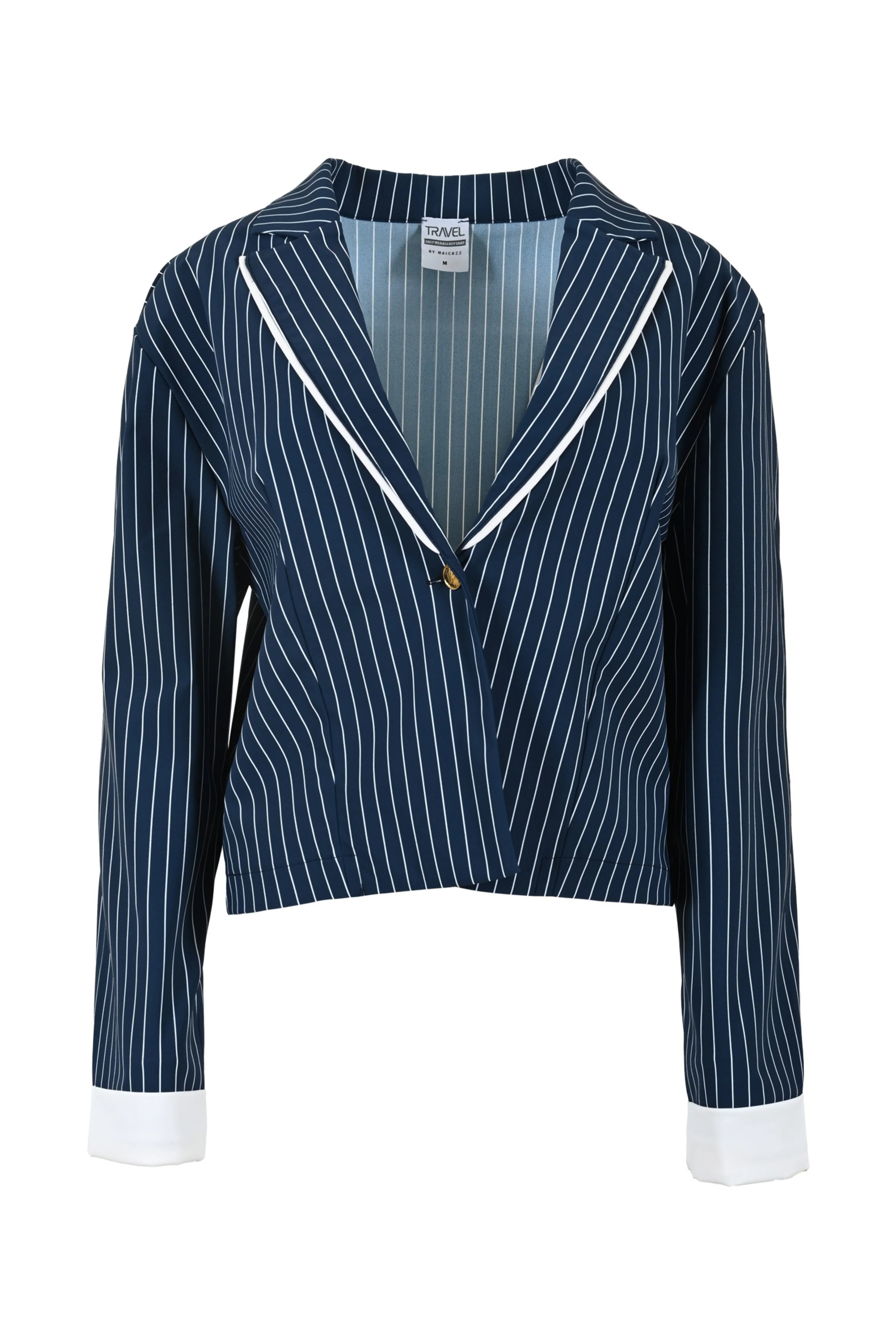 Travel Blazer Daimy Navy Pinstripe - Image 2