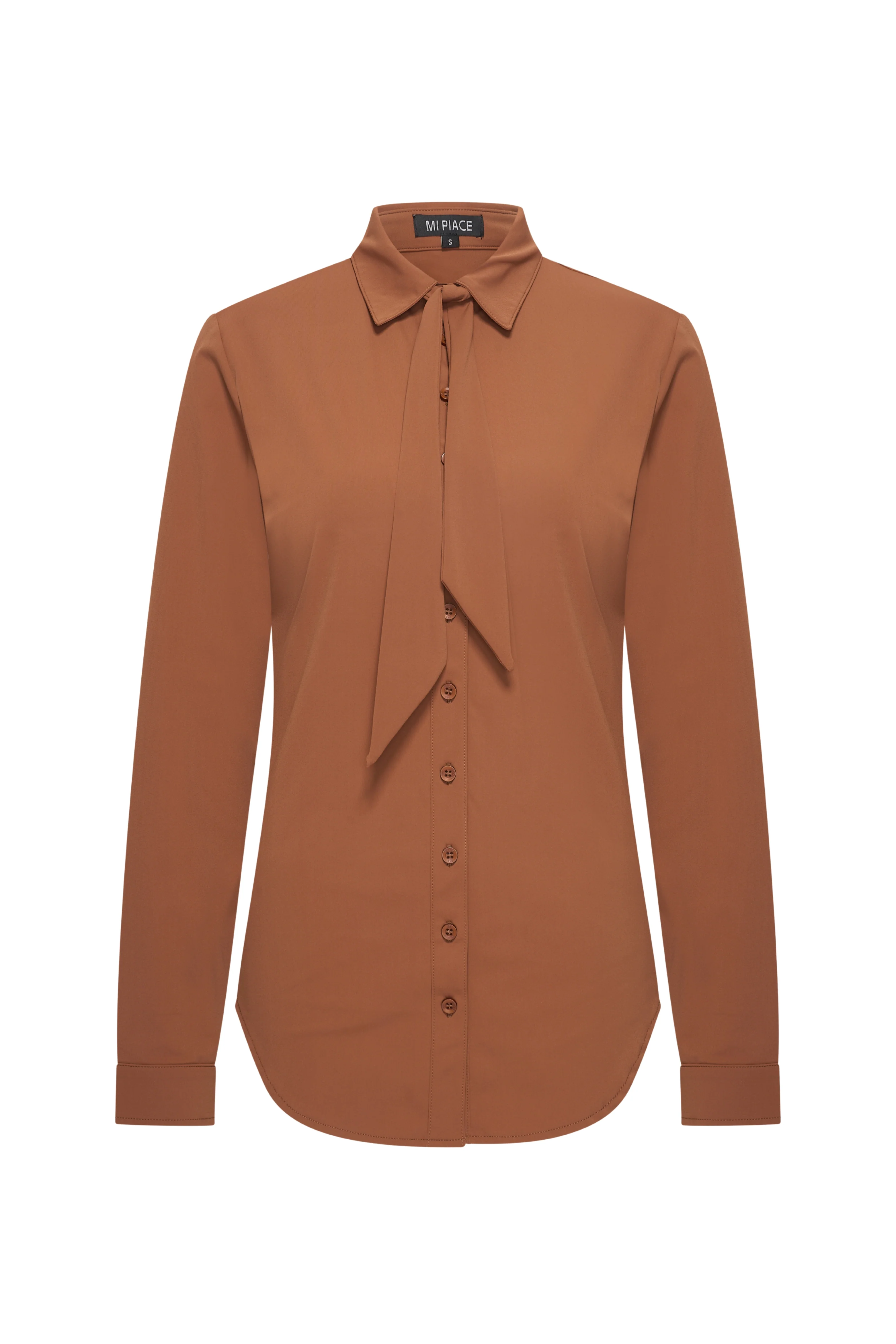 Travel Blouse Bow Caramel 202709 - Image 2