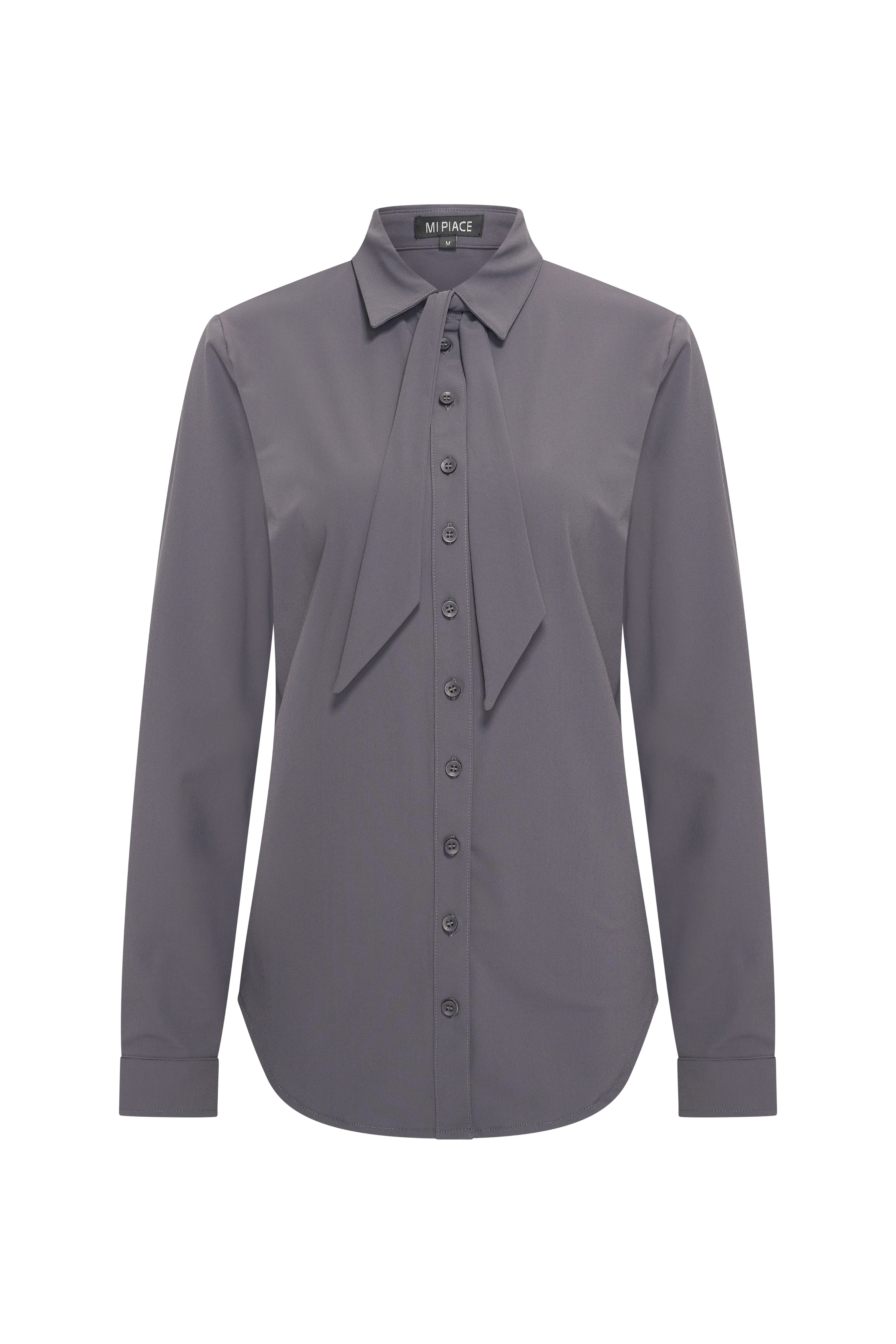 Travel Blouse Bow Dark Grey 202709 - Image 2
