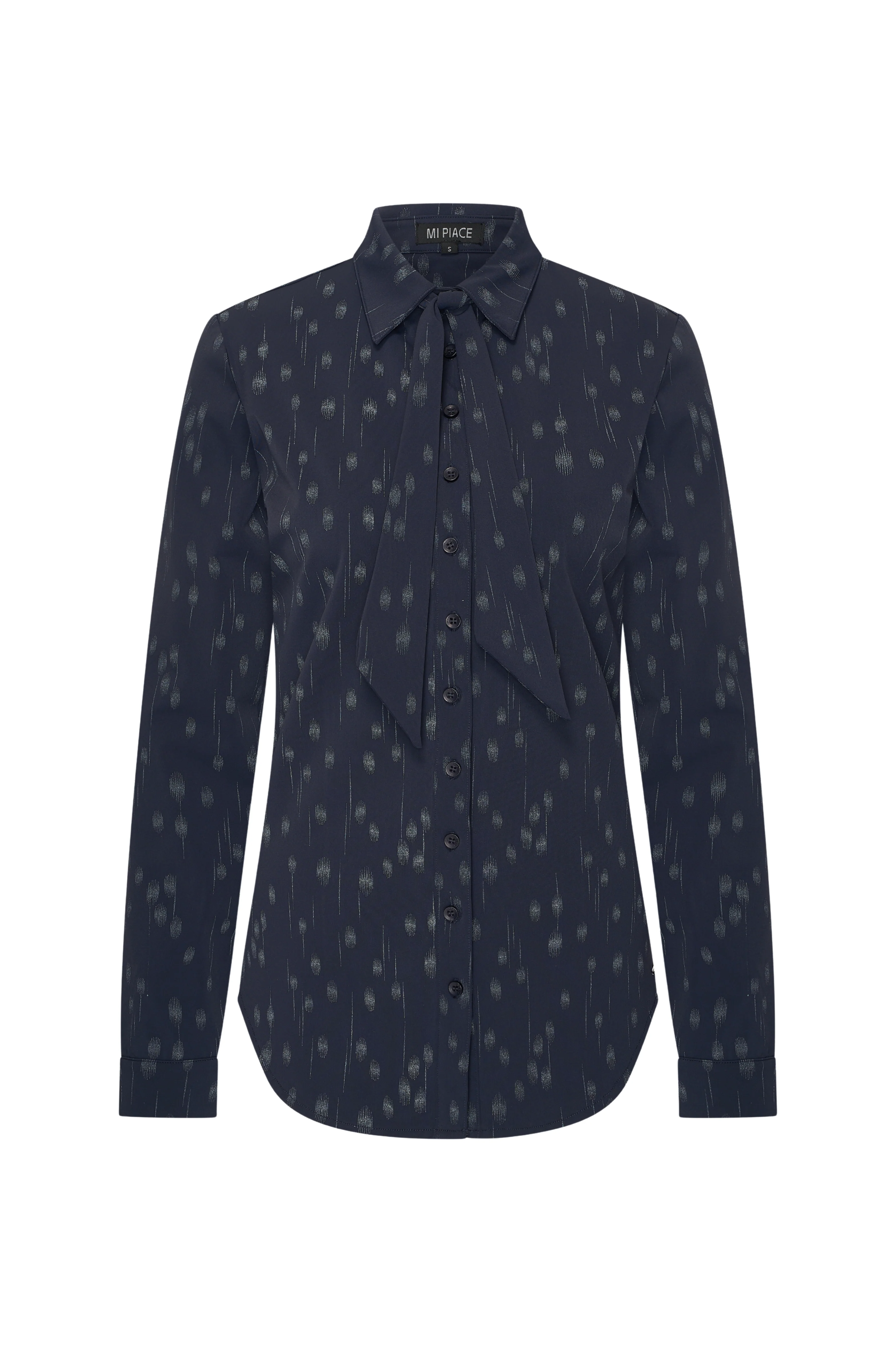 Travel Blouse Dot Foil Print Navy 202709 - Image 2
