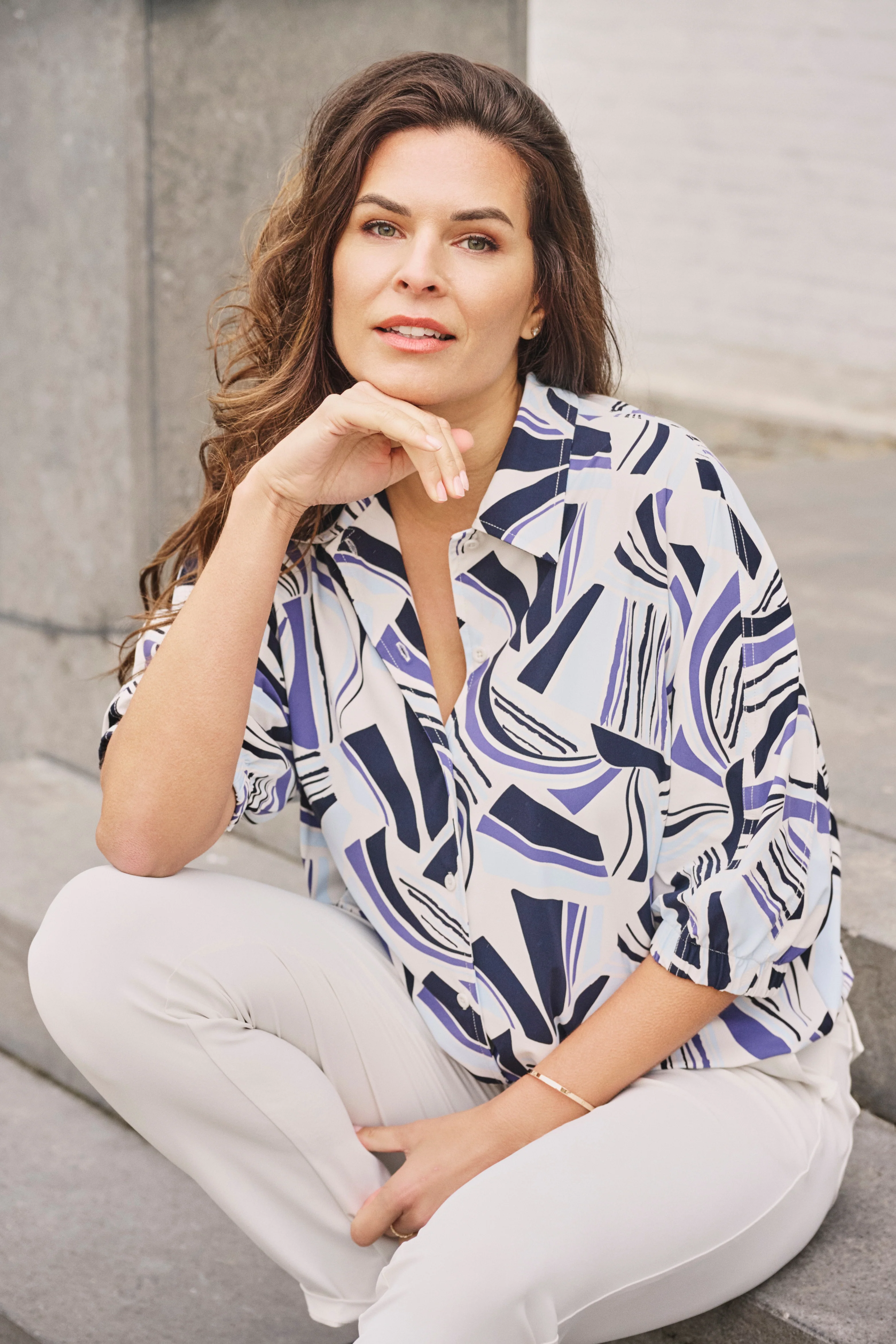 Travel Blouse Glenny Night Blue 261
