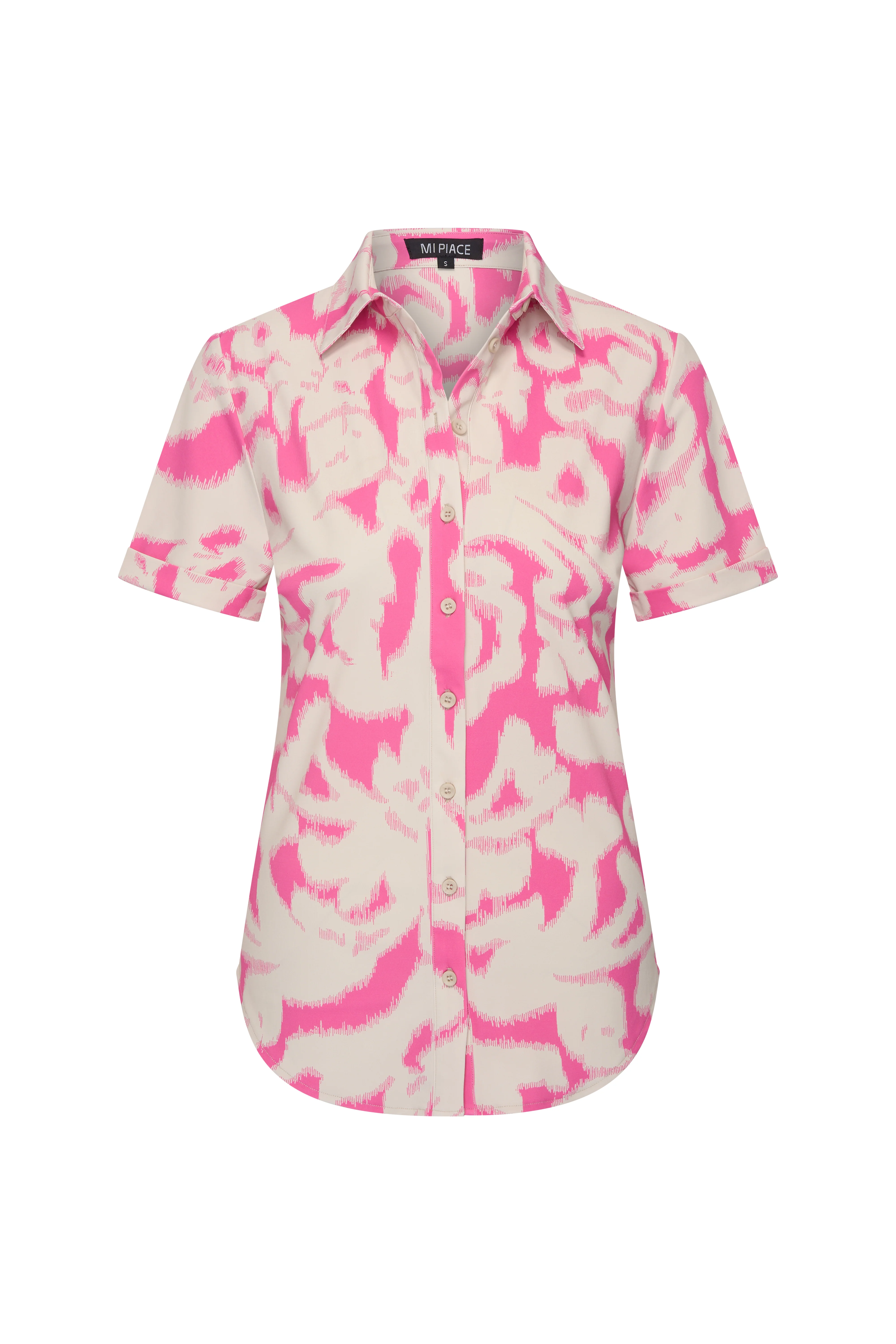 Travel Blouse Ikat Print Rose 202031 - Image 2