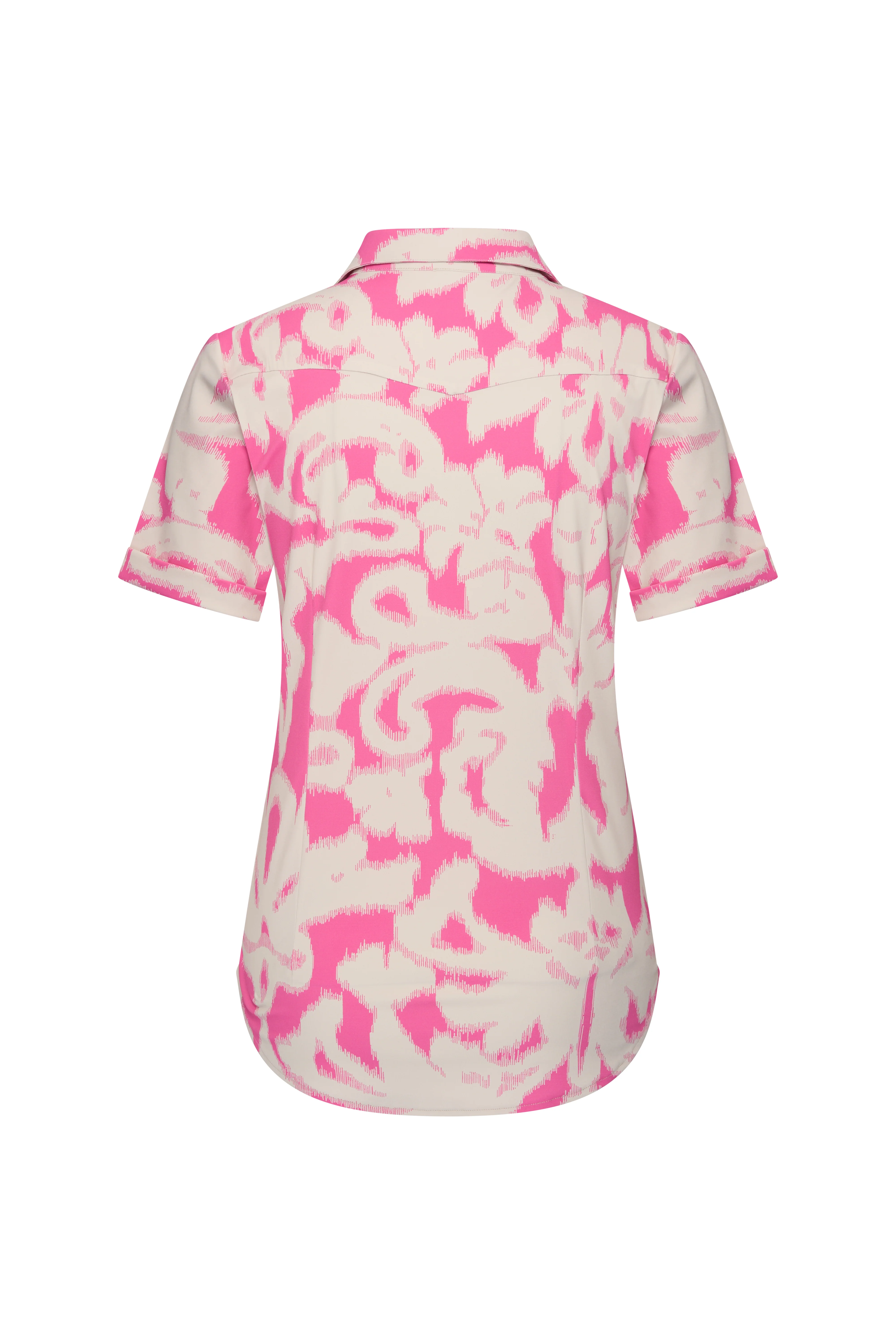 Travel Blouse Ikat Print Rose 202031 - Image 3