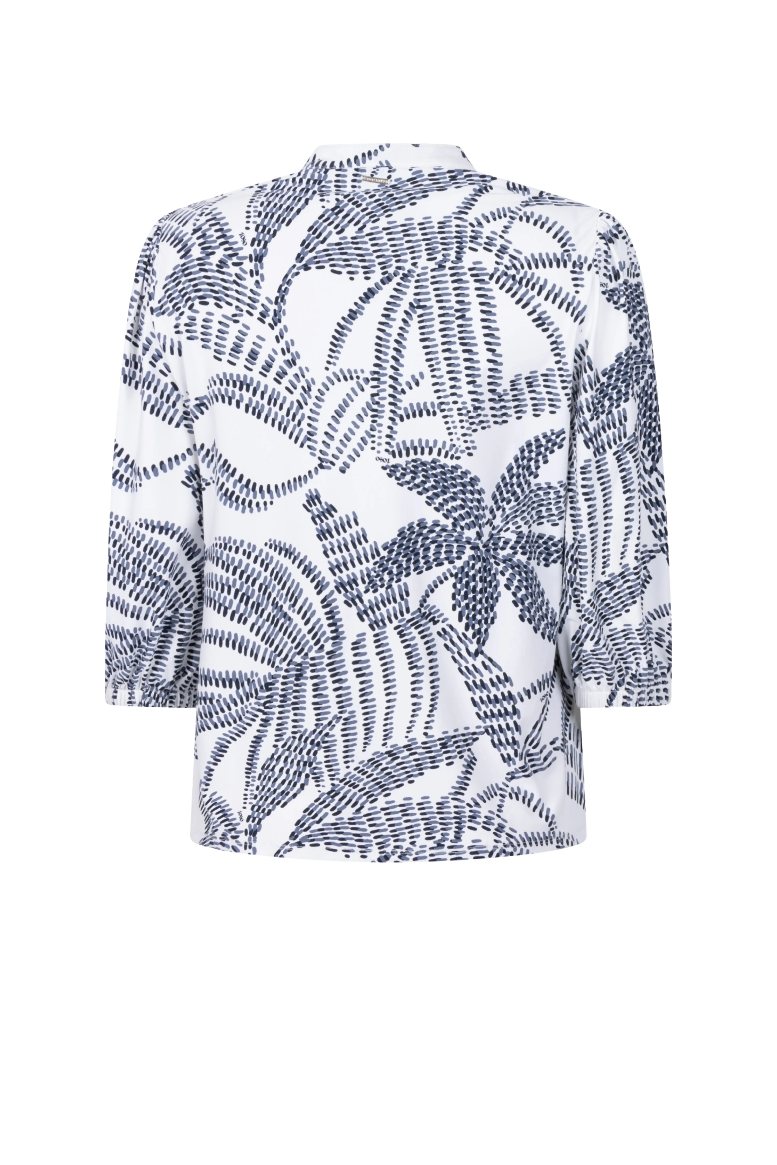 Travel Blouse Leonie White Navy 262 - Image 2