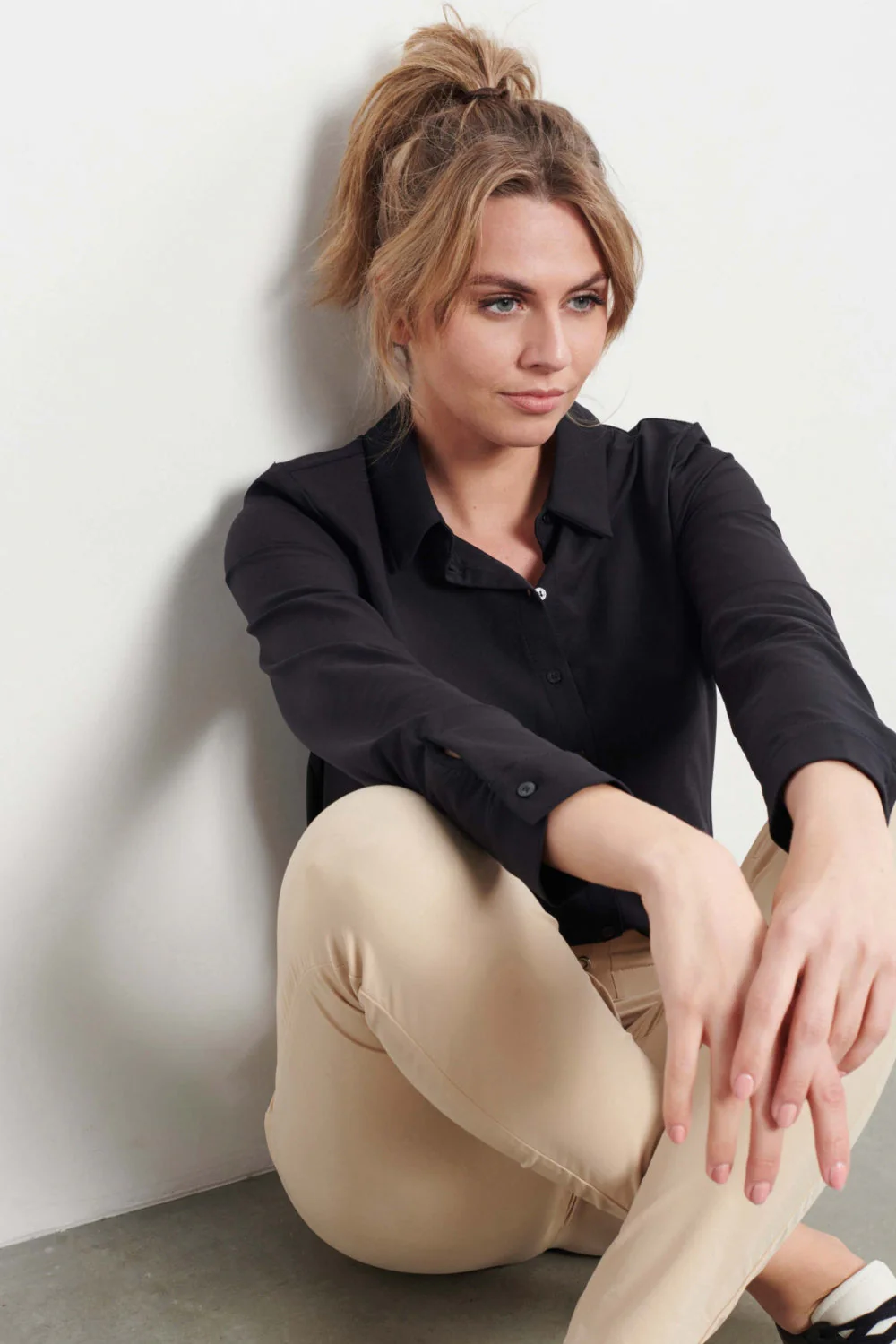 Travel Blouse Olive Black BL330 - Image 2