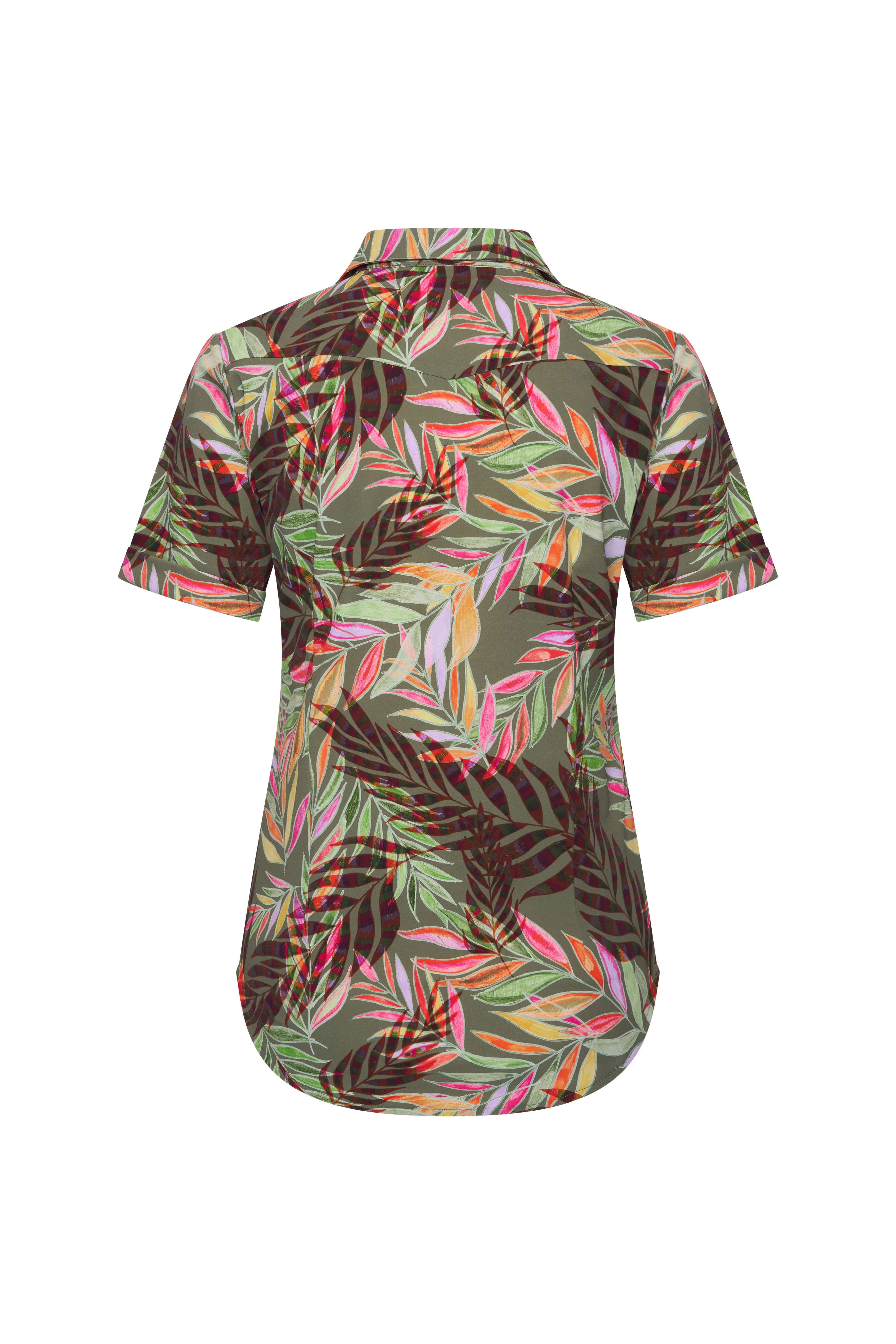 Travel Blouse Pencil Branches Print Olive 202031 - Image 3