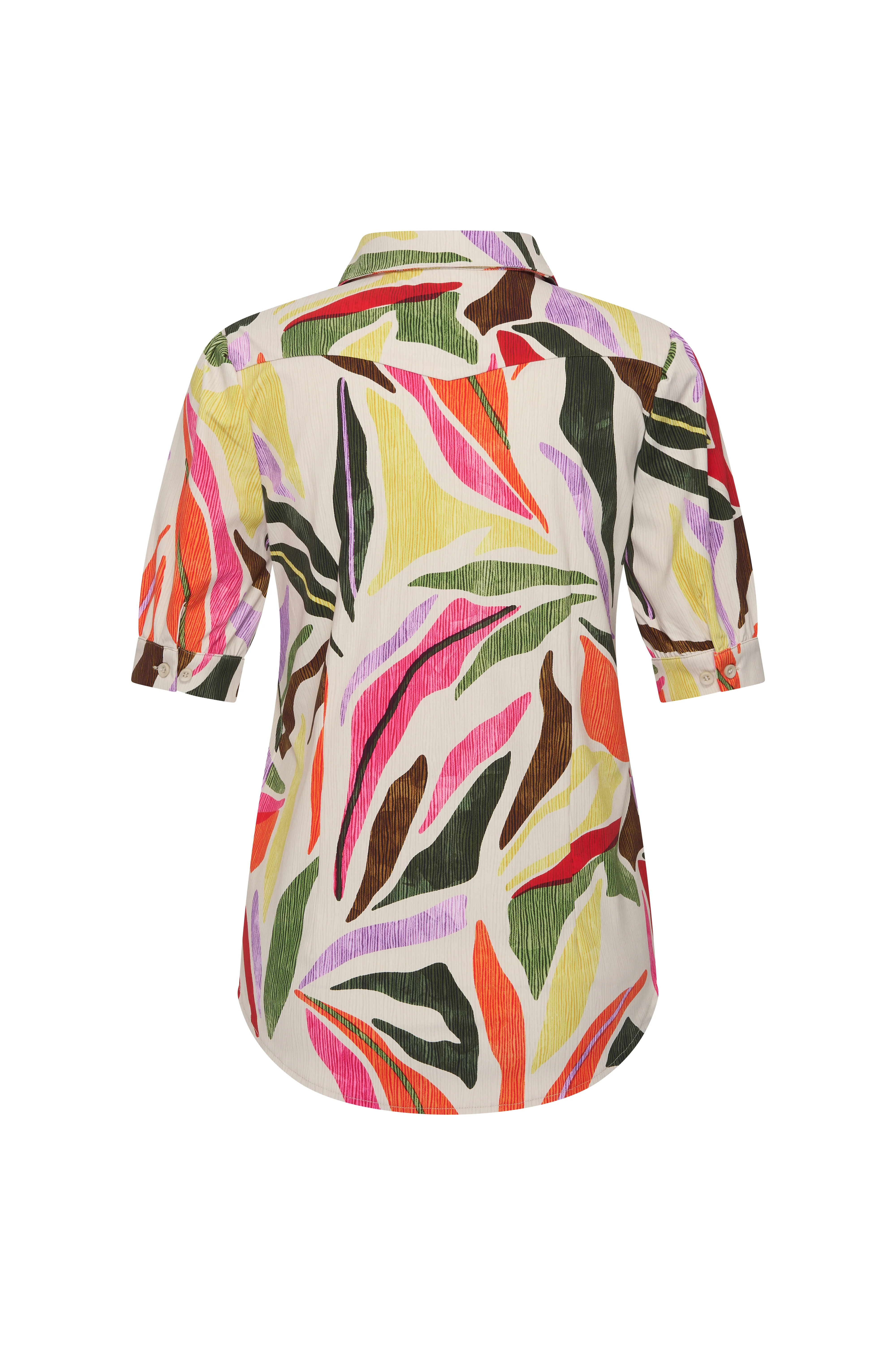 Travel Blouse Puff Summer Leaf Dance Print Kit 202270 - Image 3