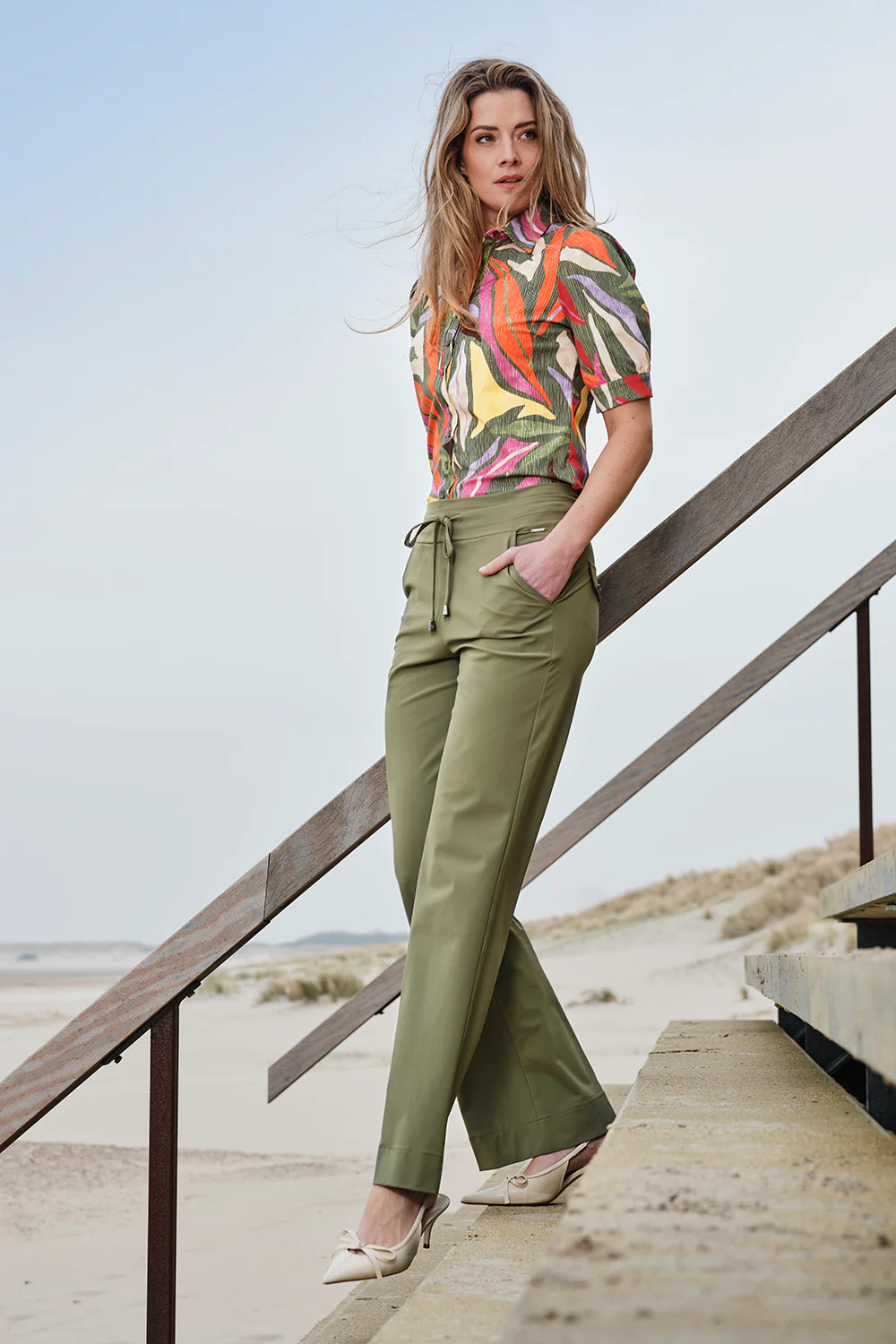 Travel Broek Flared Olive 202089 - Image 6