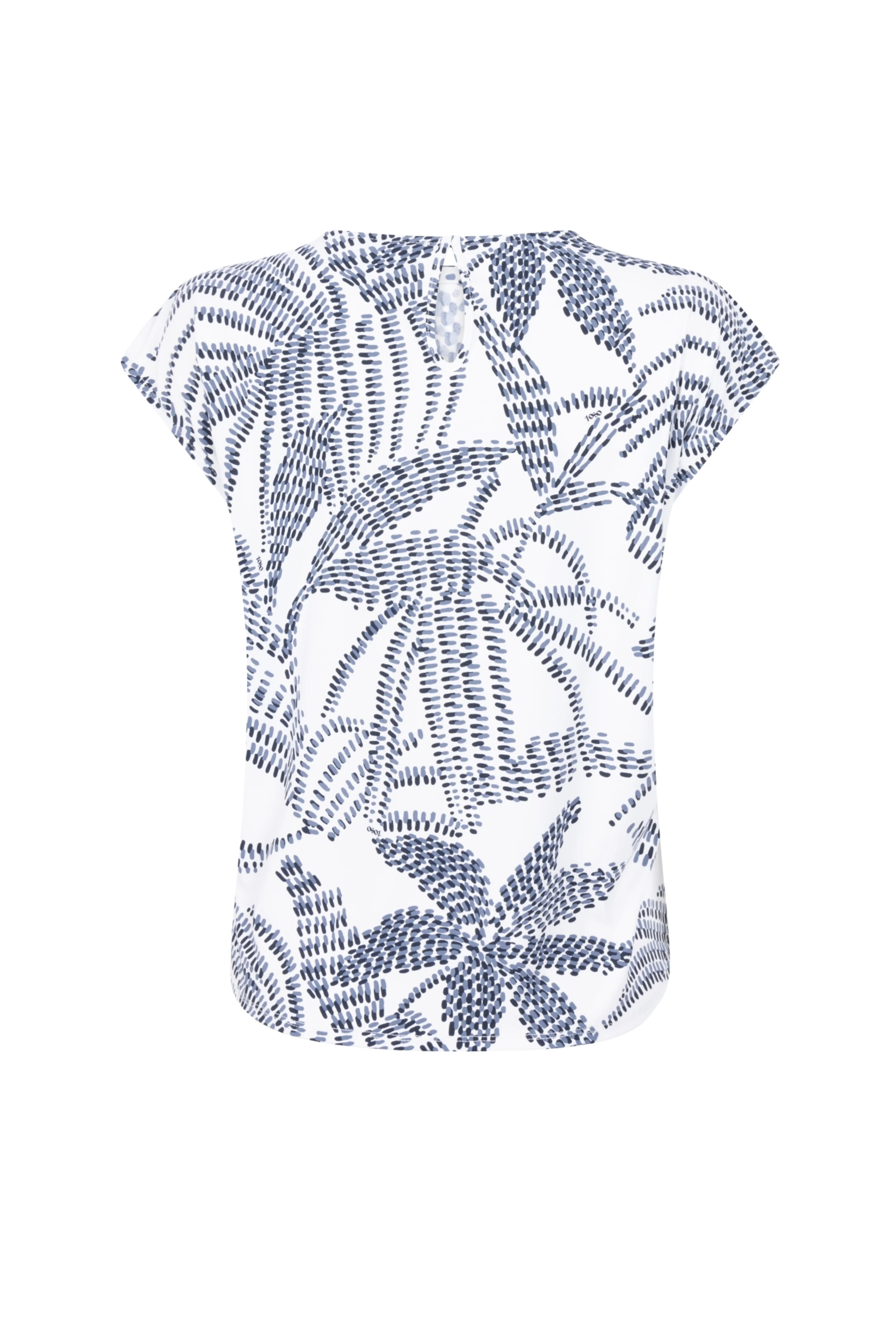 Travel Blouse Quinty White Navy 262 - Image 2