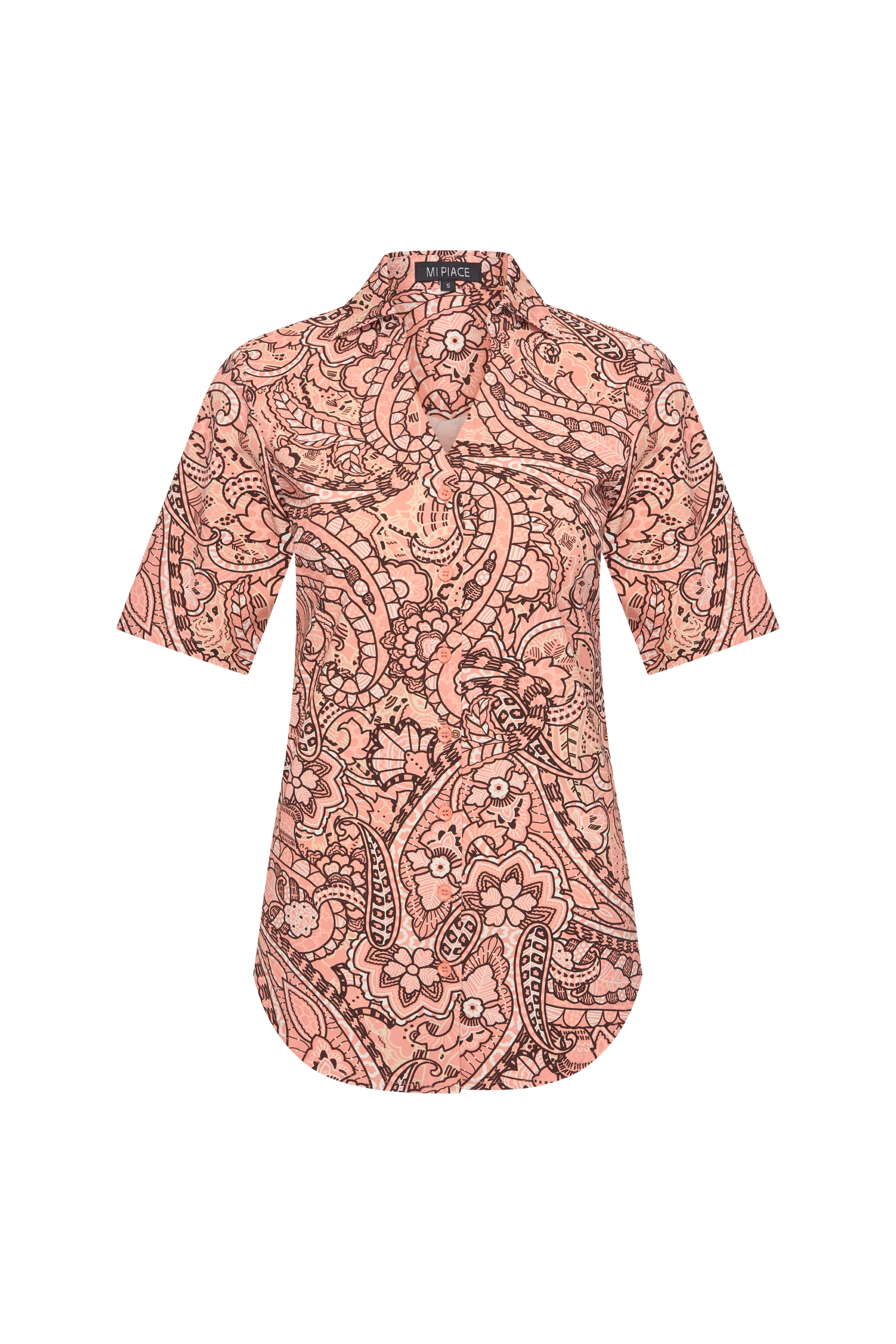 Travel Blouse Summer Paisley Print Sunset Clay 202603