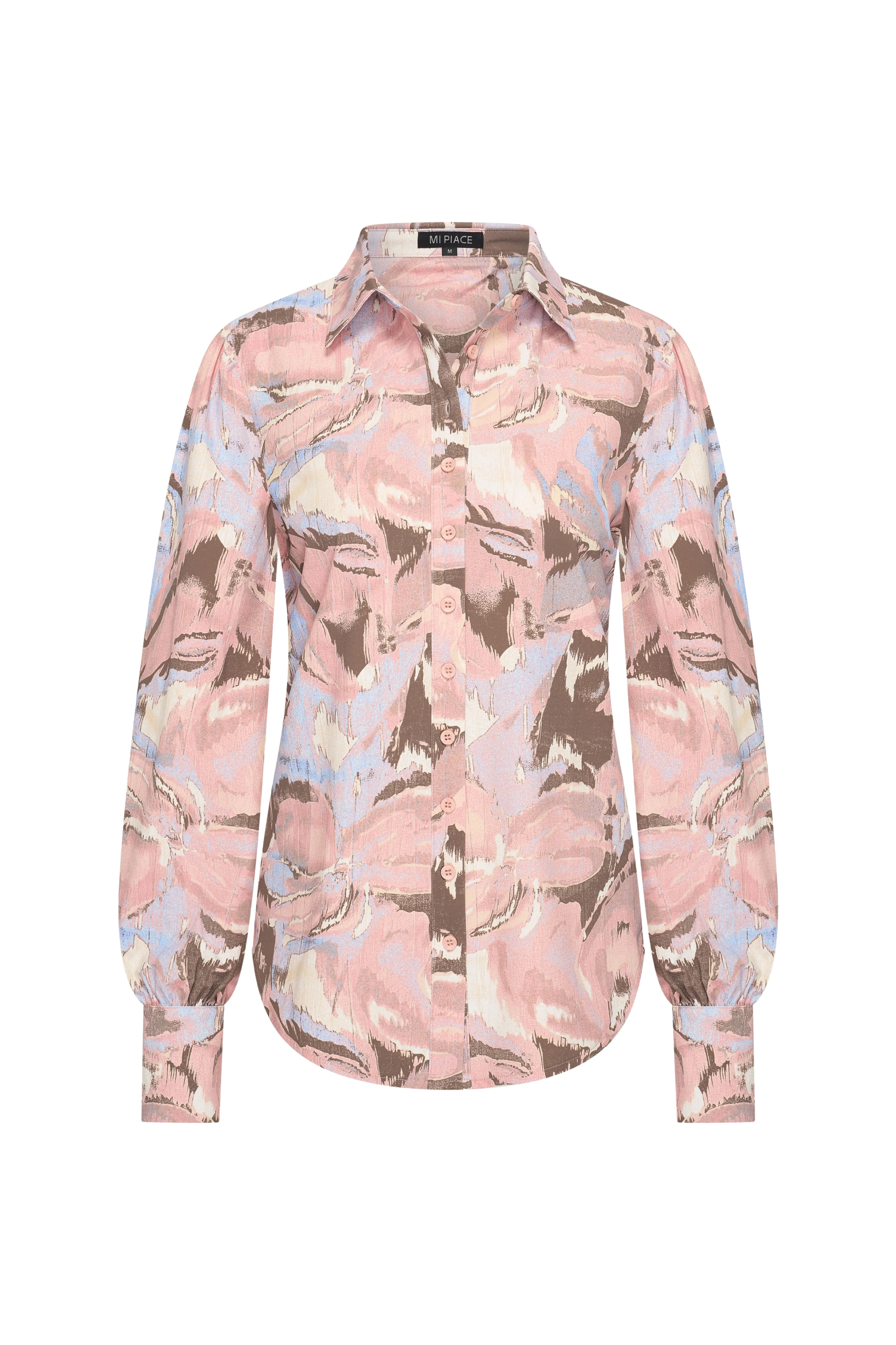 Travel Blouse Wild Flower Print Lavender Blue 202037 - Image 2