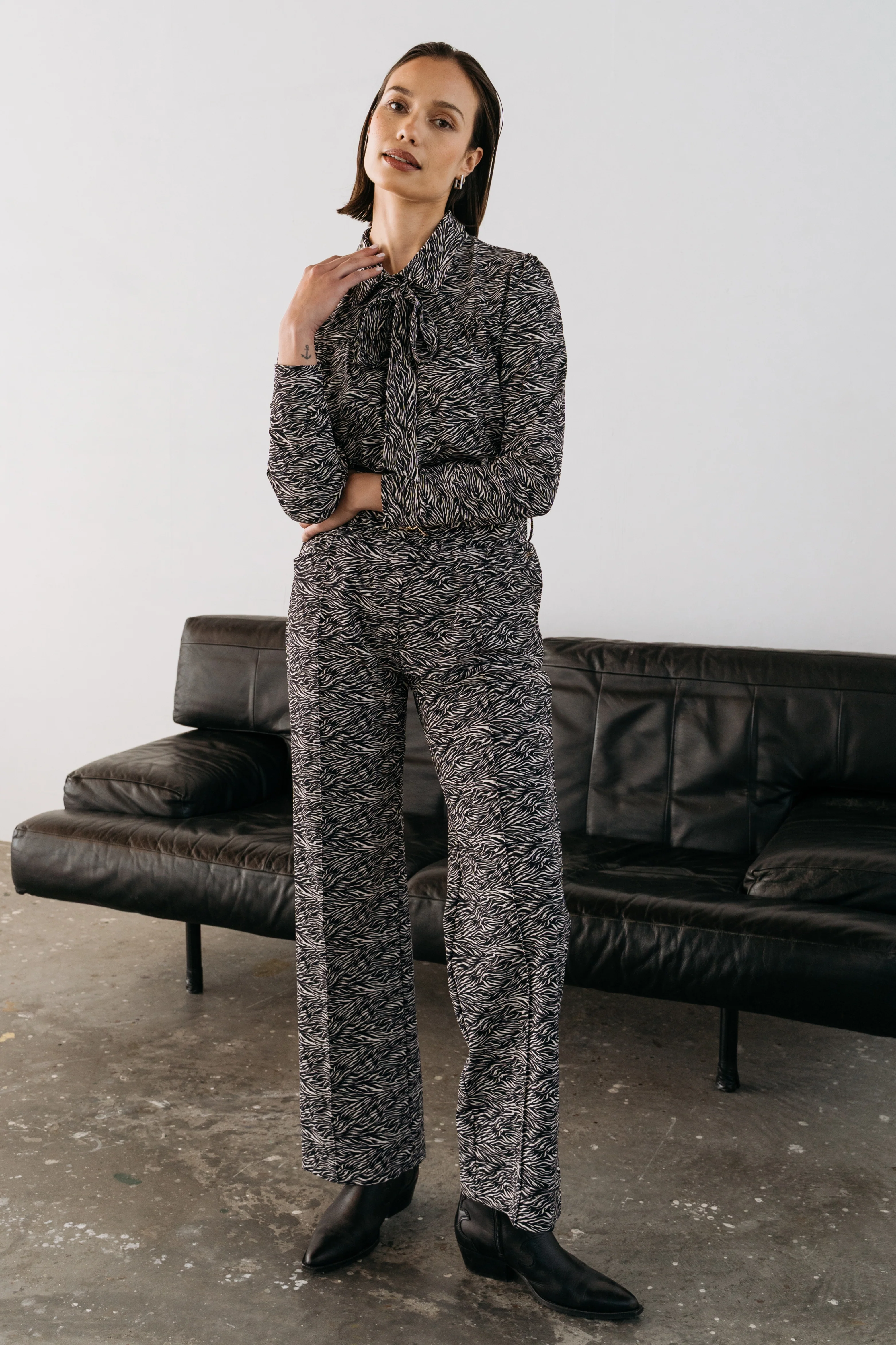 Travel Broek Vogue Scratch Black Offwhite