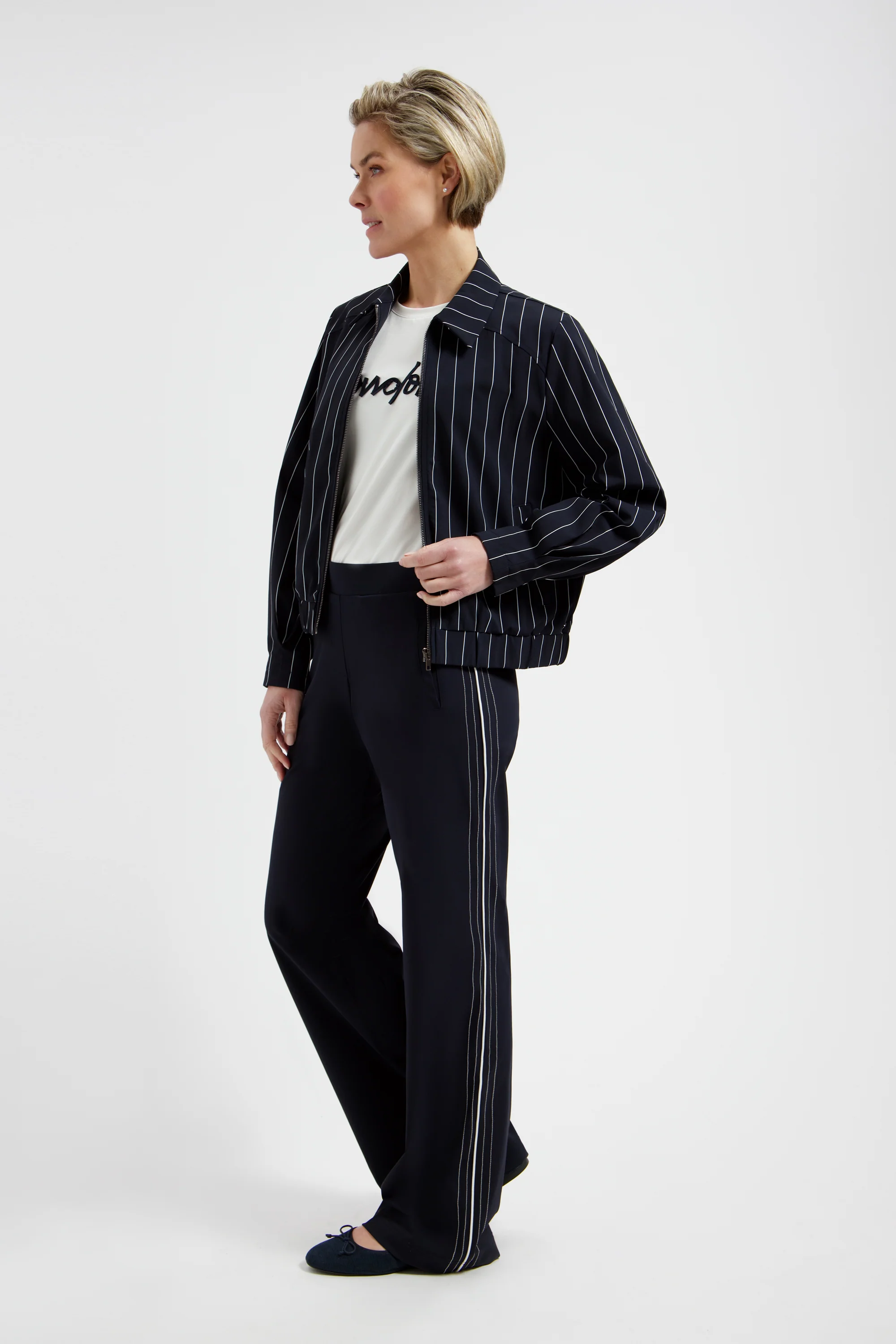 Travel Jacket Cassy Blue Simple White L49-480-3029 - Image 4