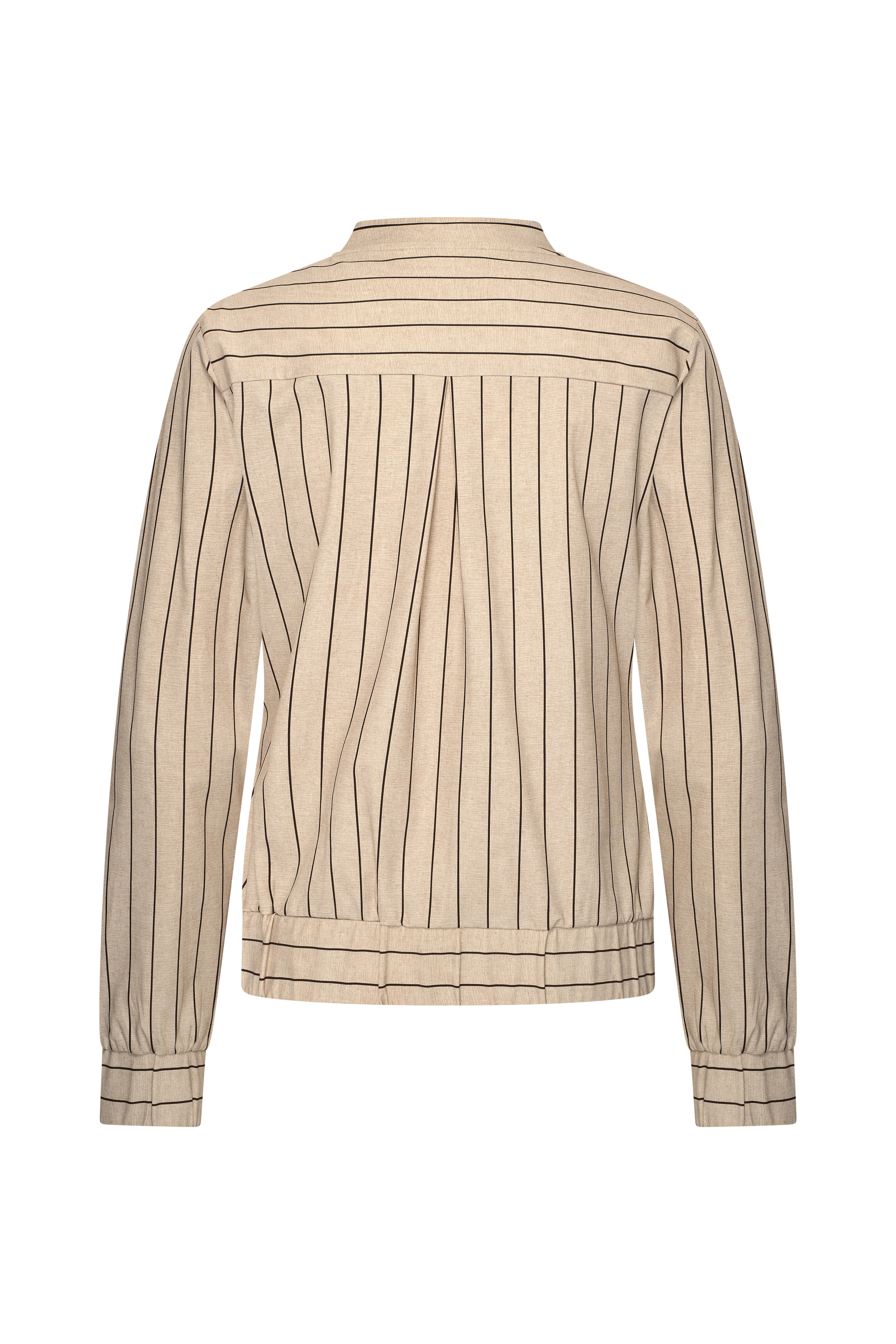 Travel Jacket Classic Stripe Print Latte 202463 - Image 3