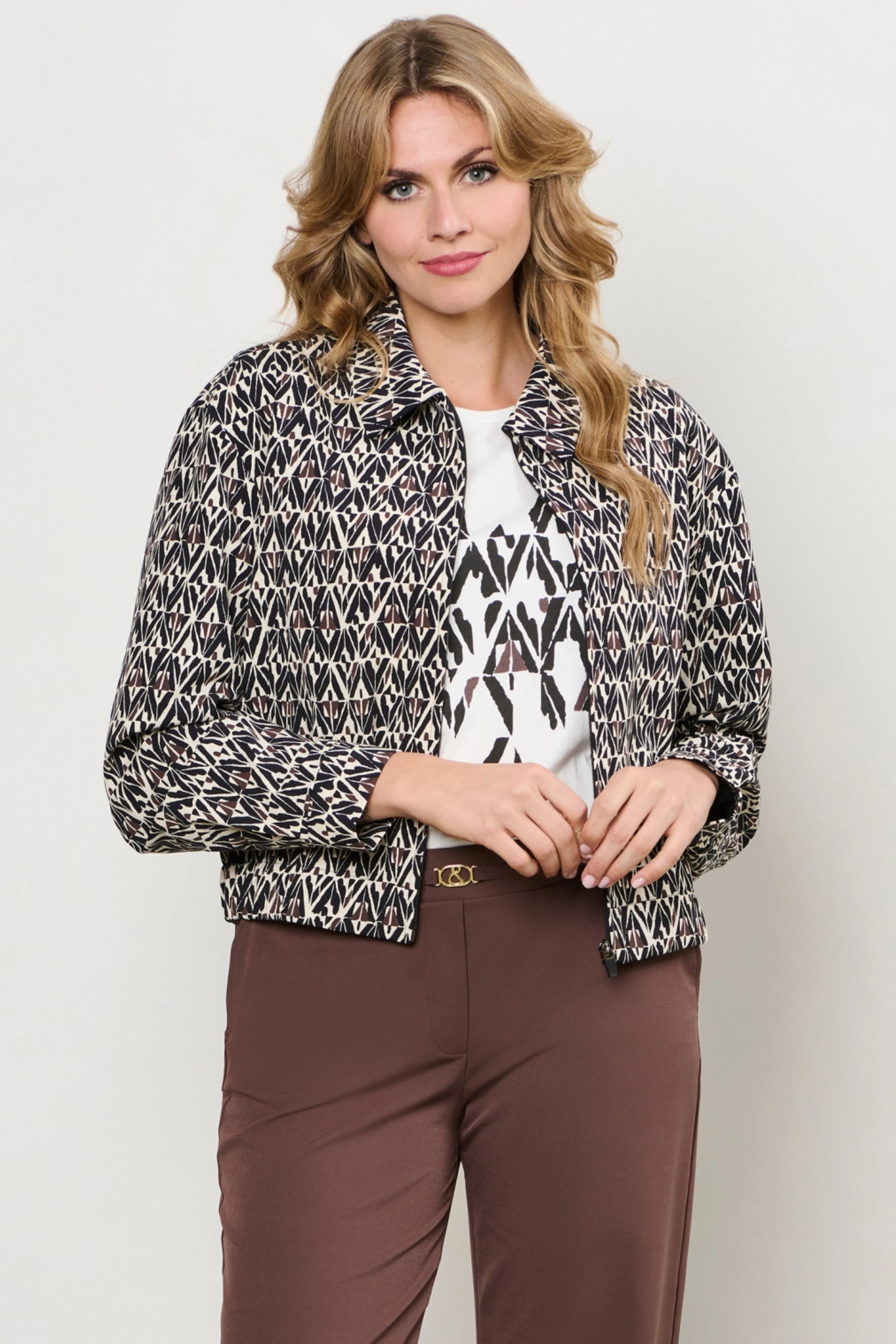 Travel Jacket Paloma Graphic Black Multi JA134 - Image 2