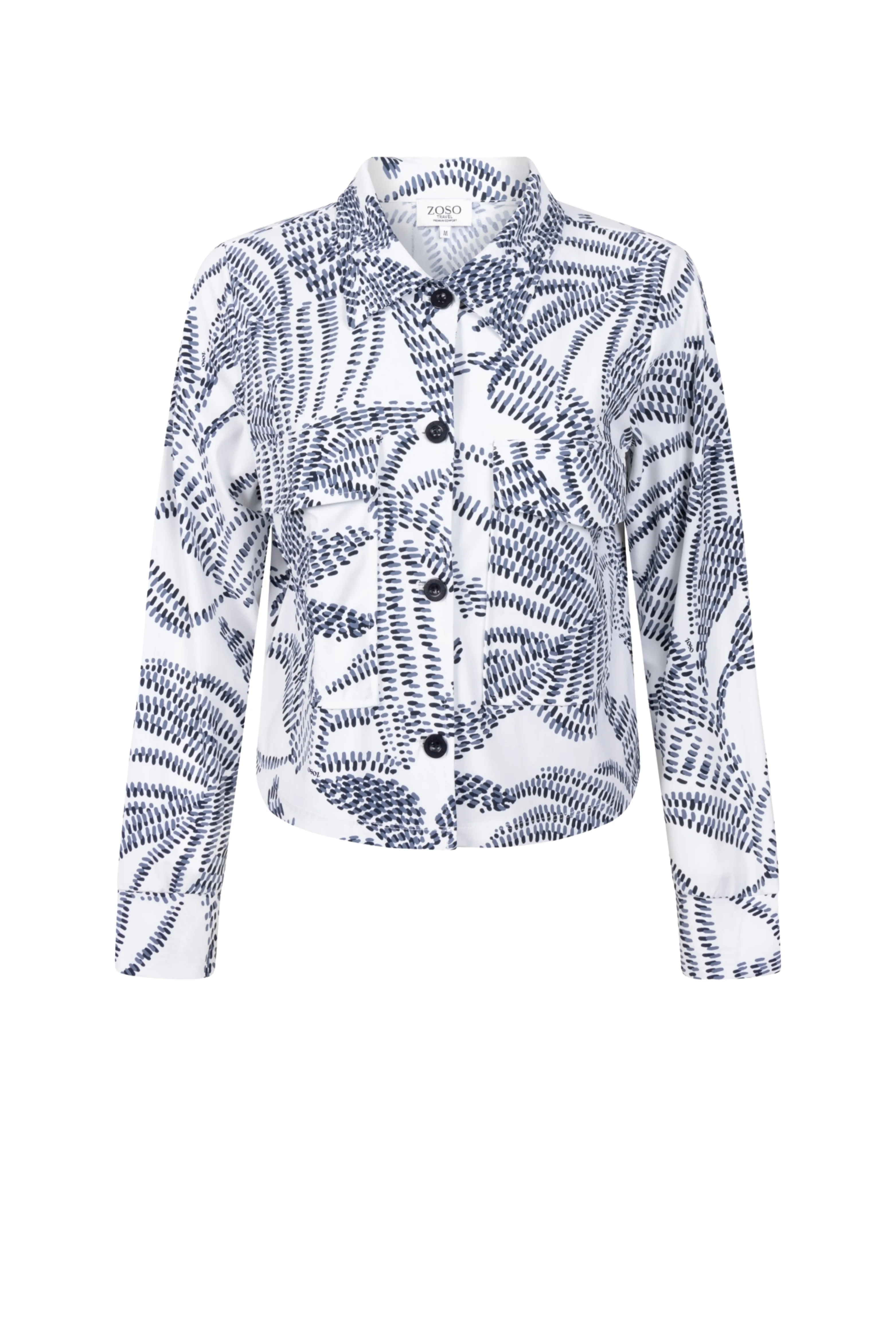 Travel Jacket Quincy White Navy 262 - Image 2
