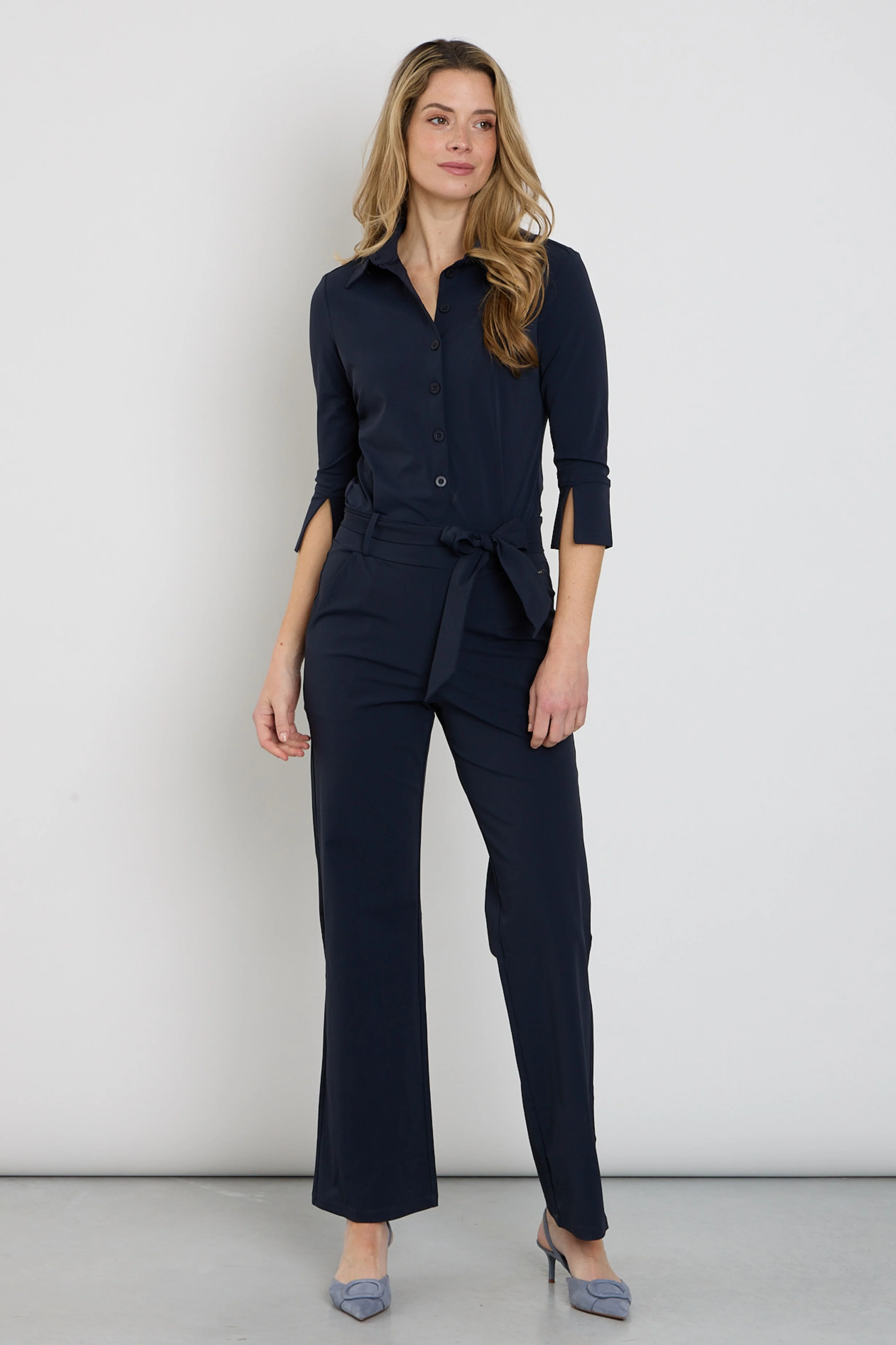 Travel Jumpsuit Flared Navy 202154 - Image 3