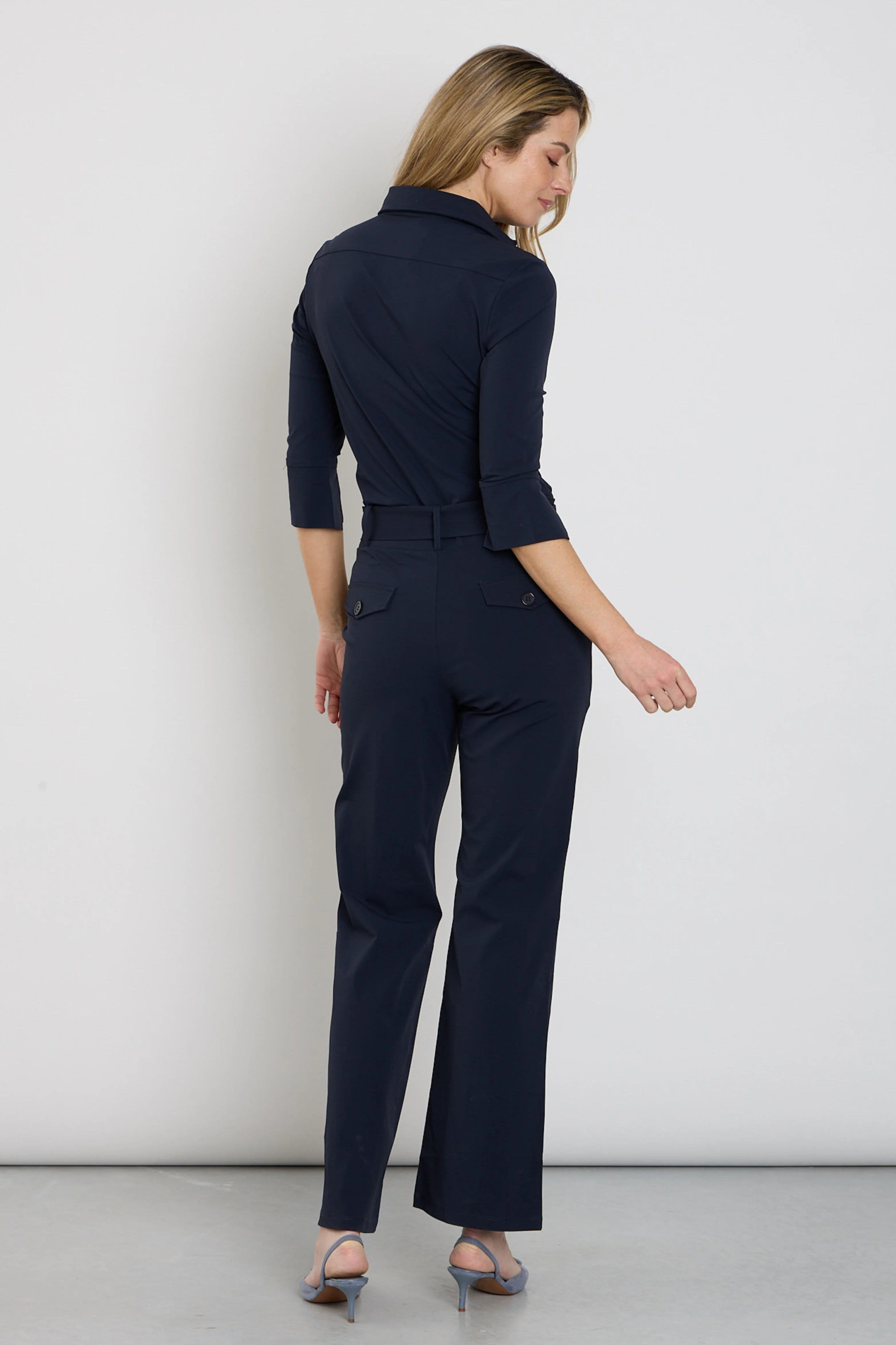 Travel Jumpsuit Flared Navy 202154 - Image 5
