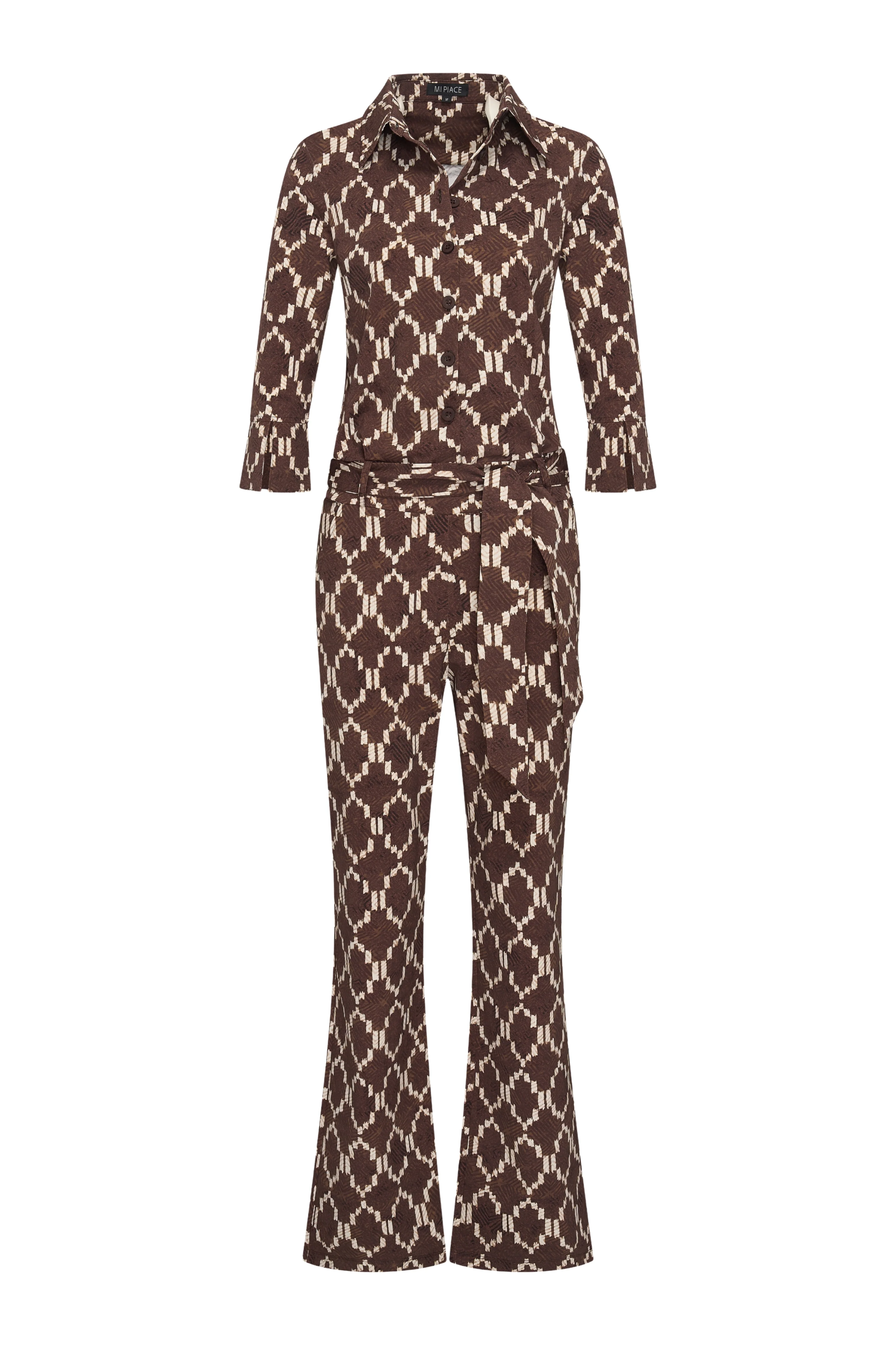 Travel Jumpsuit Ikat Print Espresso 202154 - Image 2