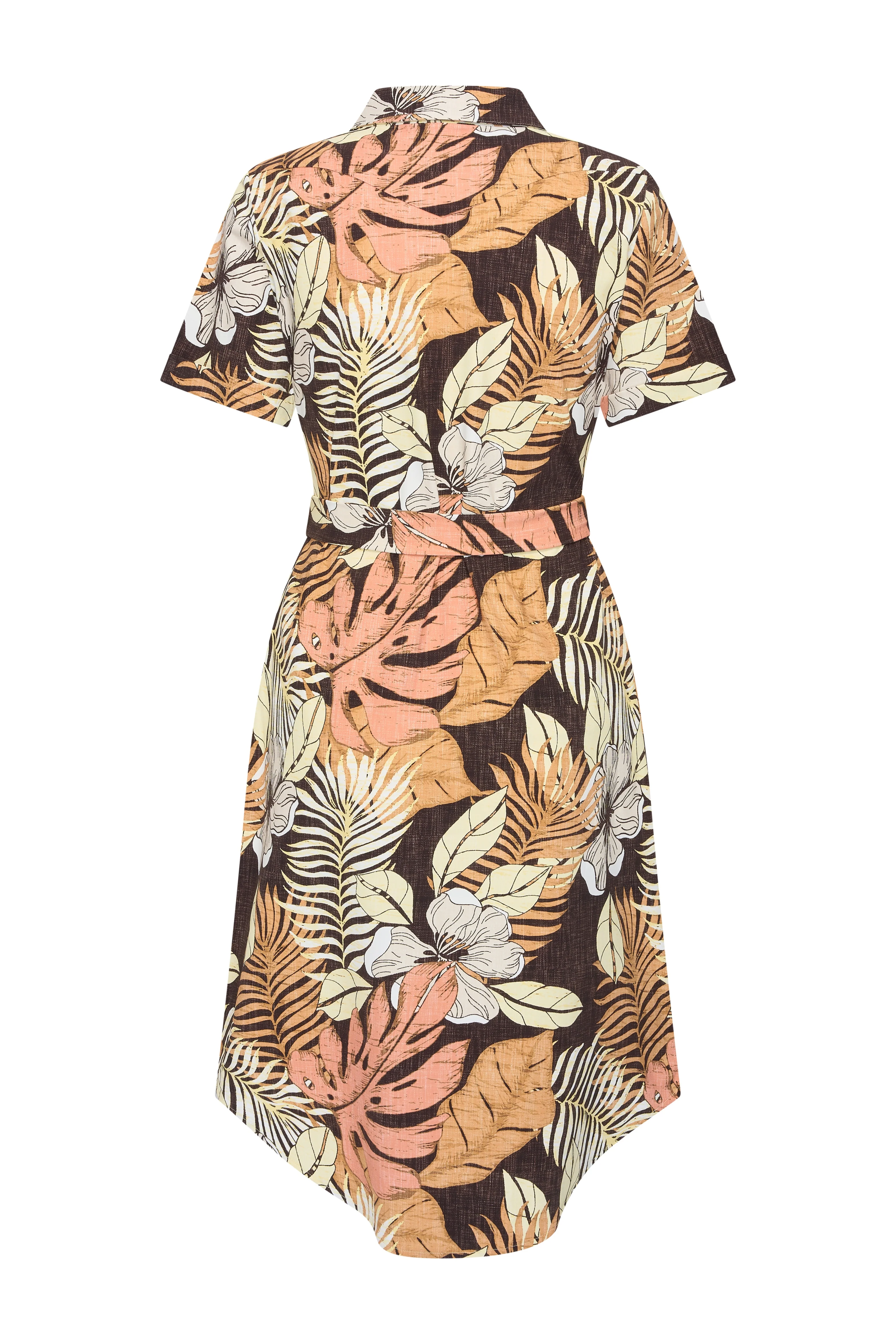Travel Jurk Botanical Print Espresso 202079 - Image 5